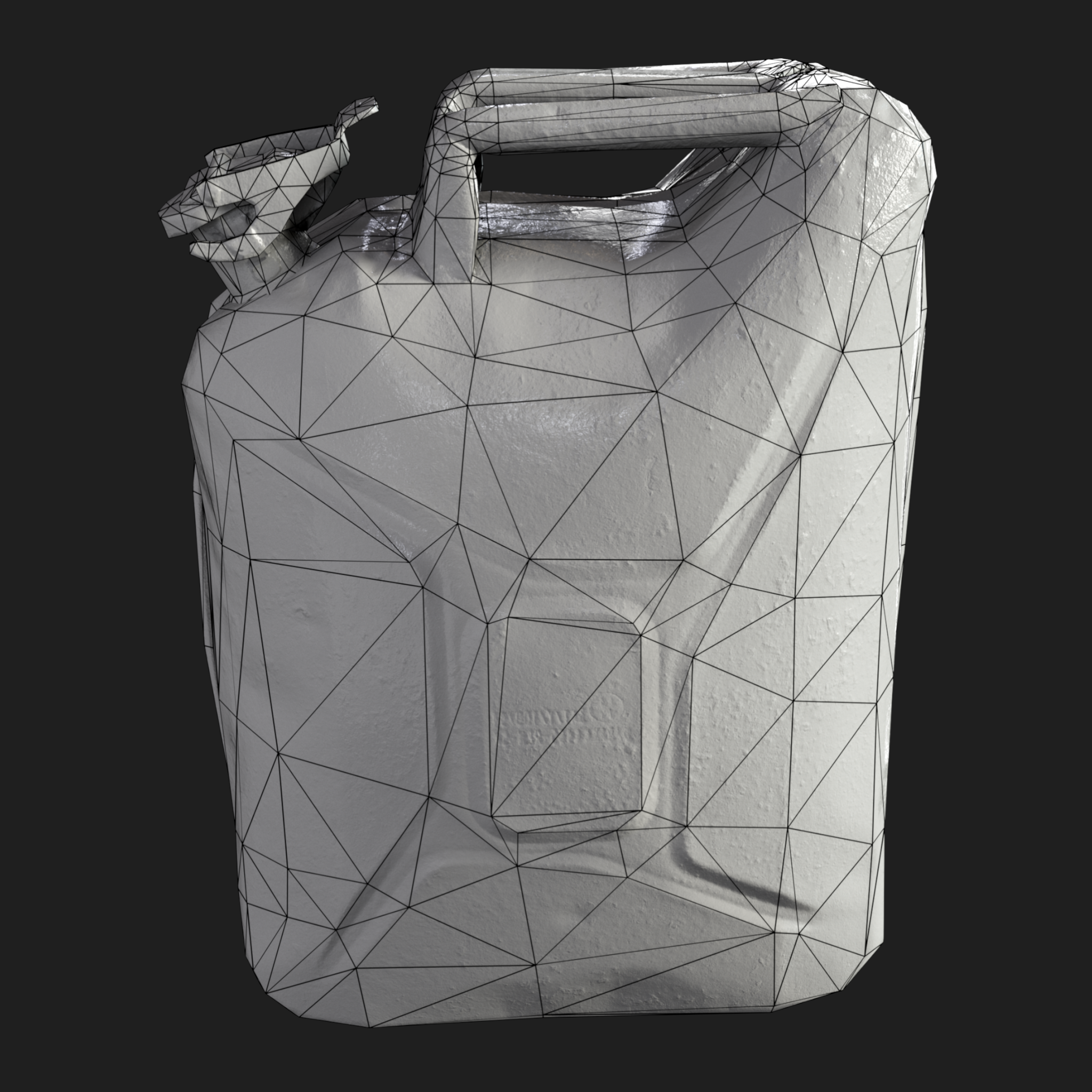 3D Burned Petrol Canister
