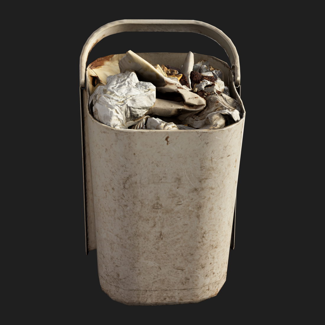 3D Plastic Basket Rubbish