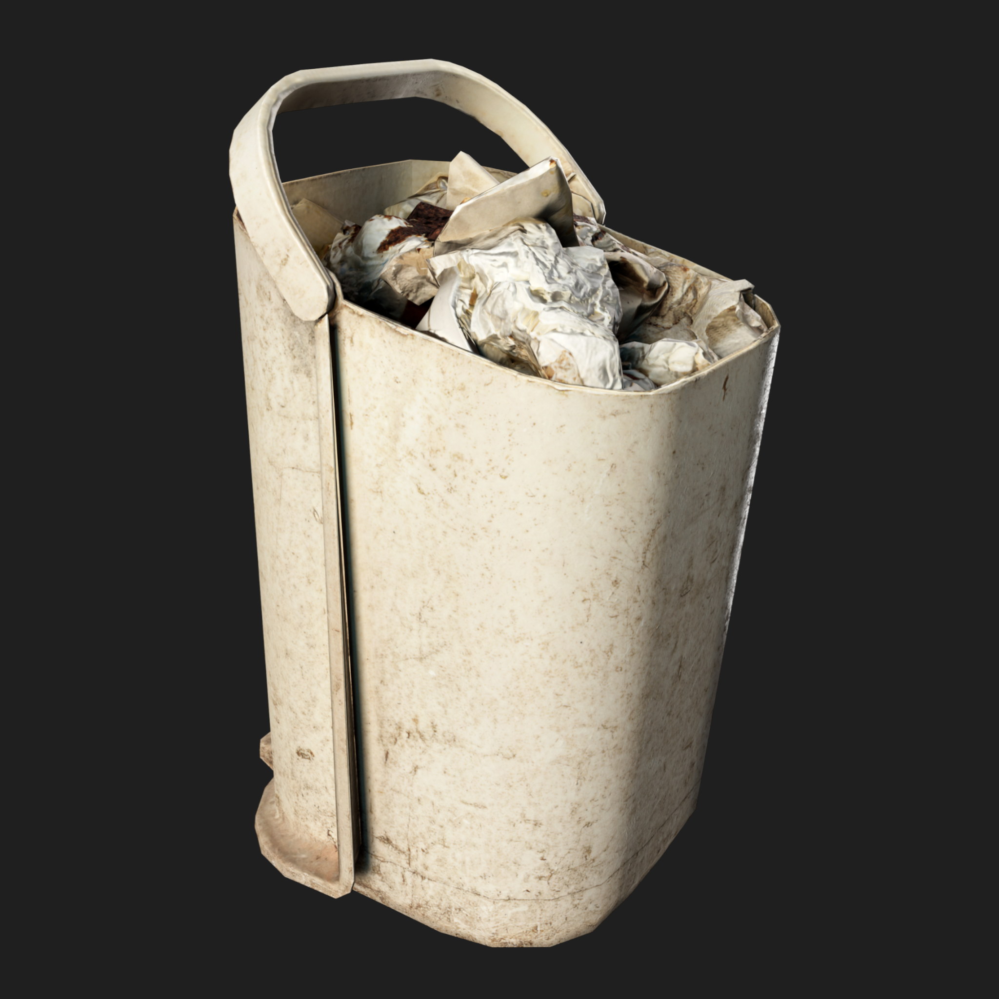 3D Plastic Basket Rubbish