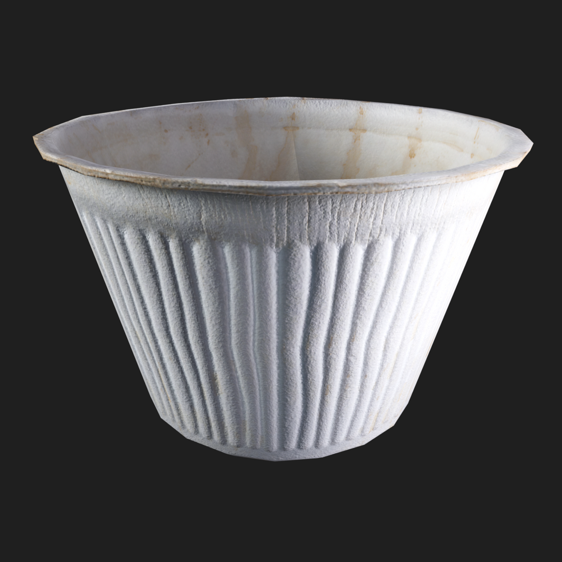 3D Dirty White Plastic Bowl