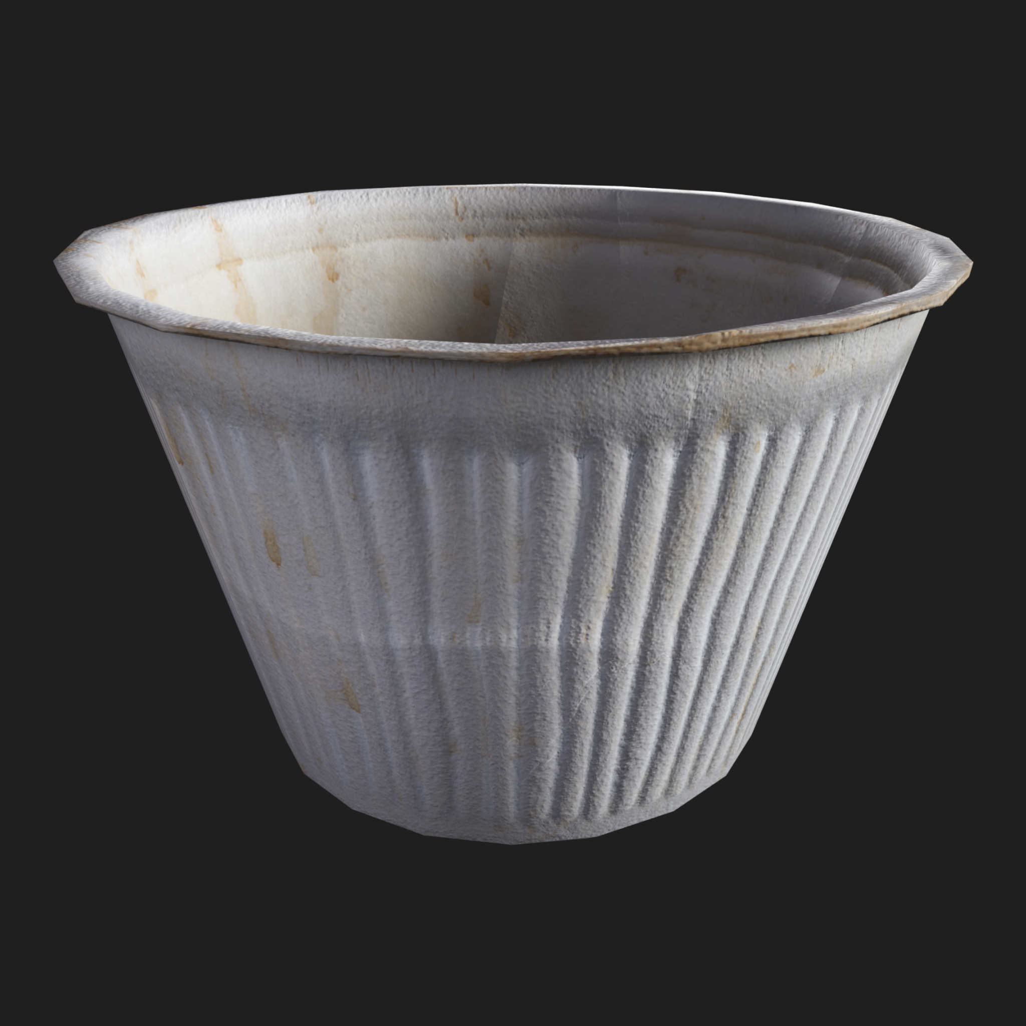 3D Dirty White Plastic Bowl