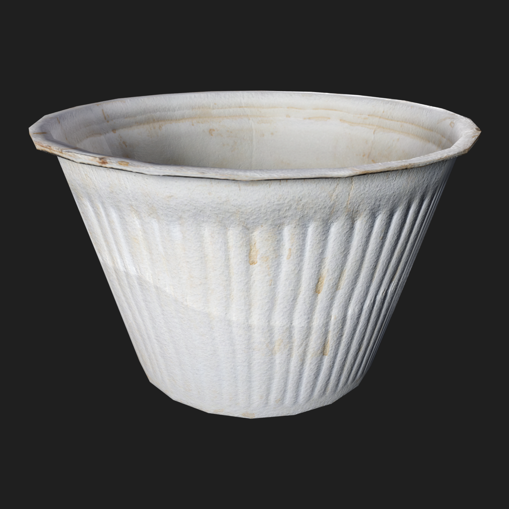 3D Dirty White Plastic Bowl
