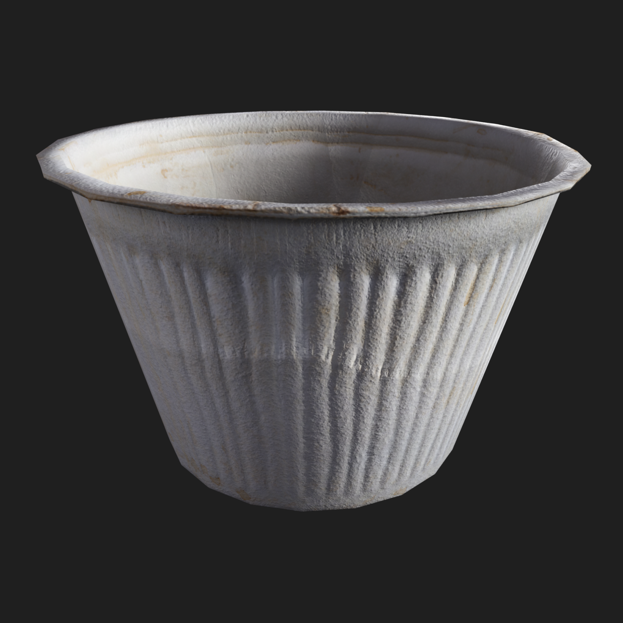 3D Dirty White Plastic Bowl