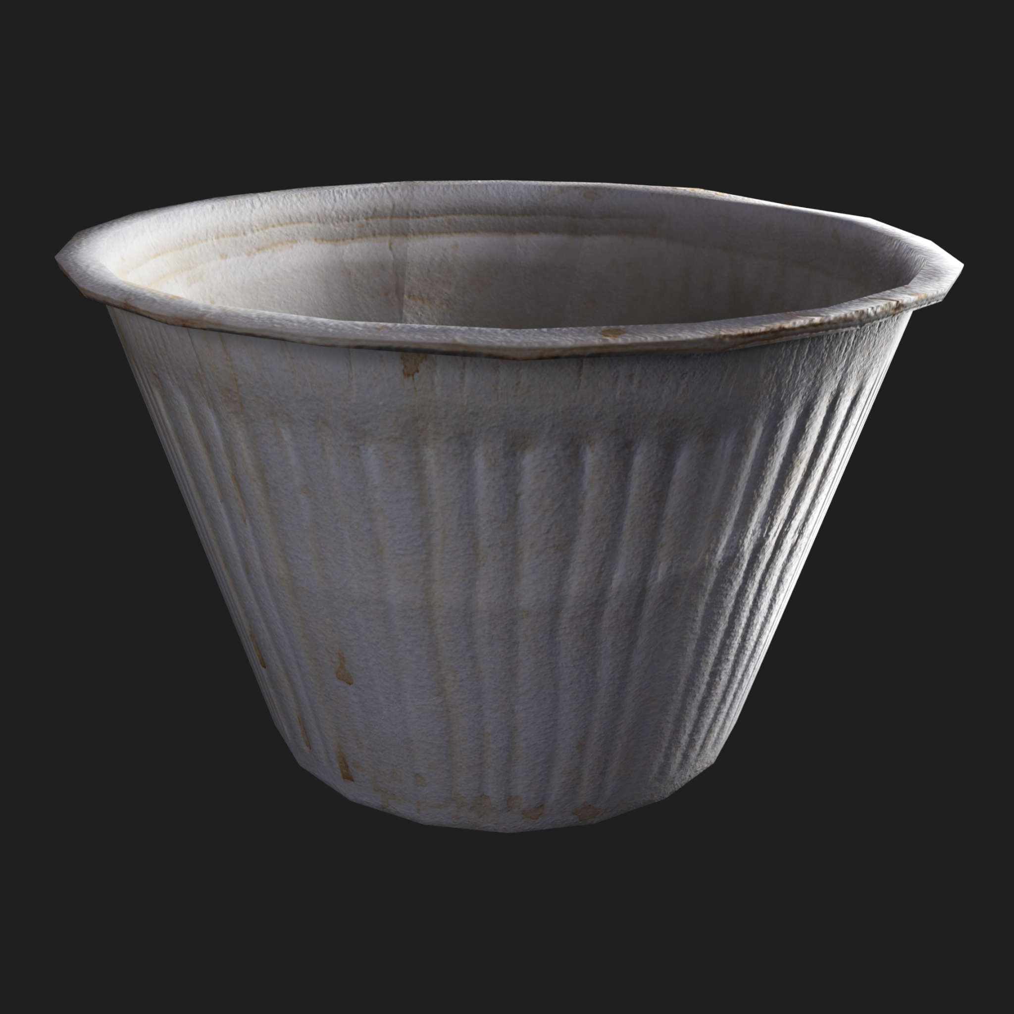3D Dirty White Plastic Bowl