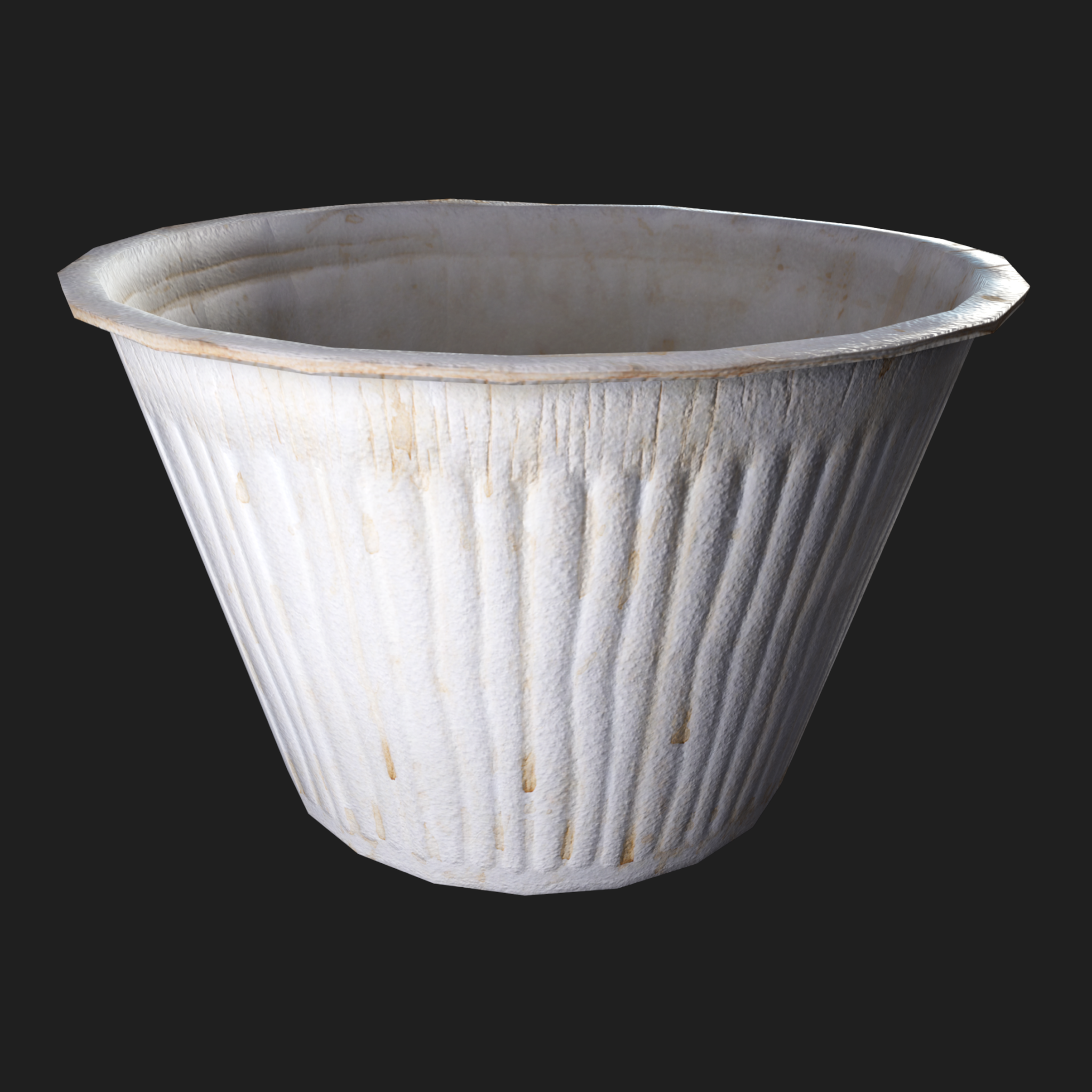3D Dirty White Plastic Bowl