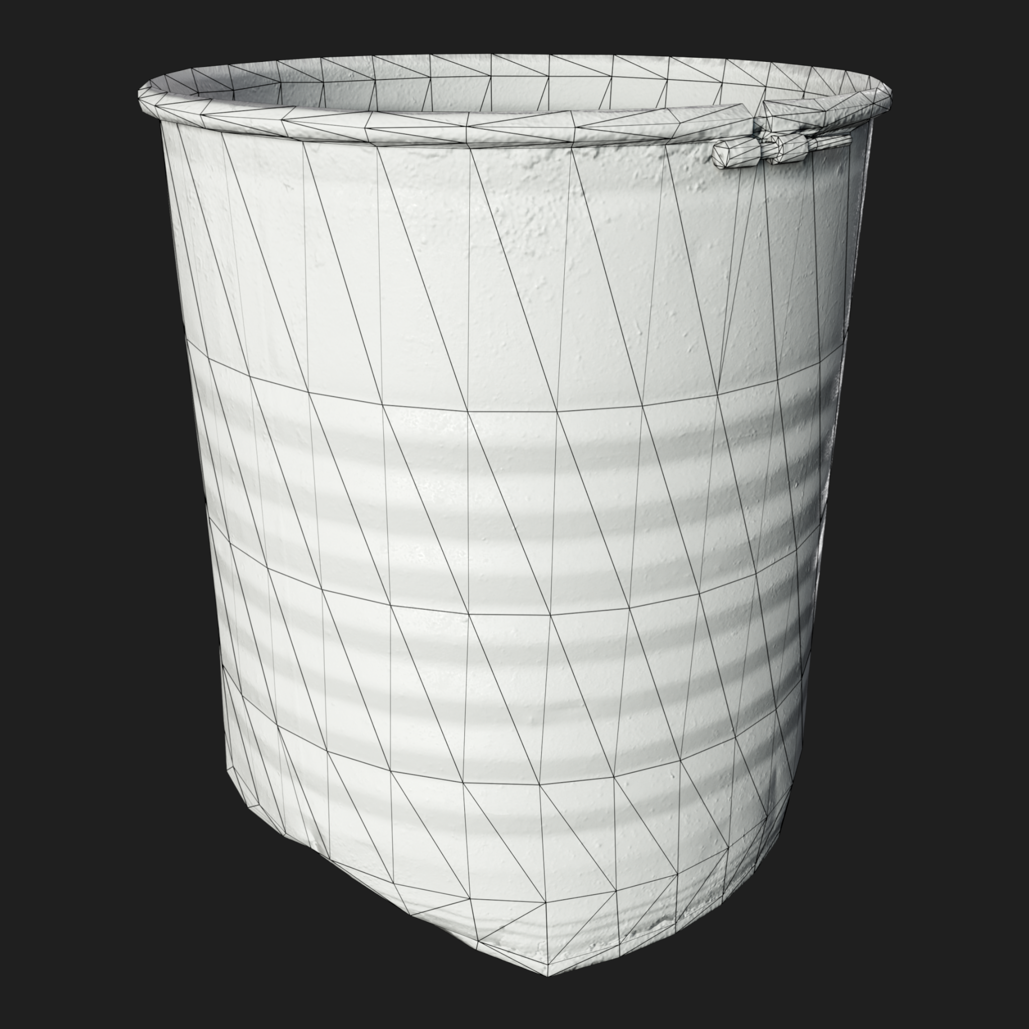 3D Red Rusty Barrel