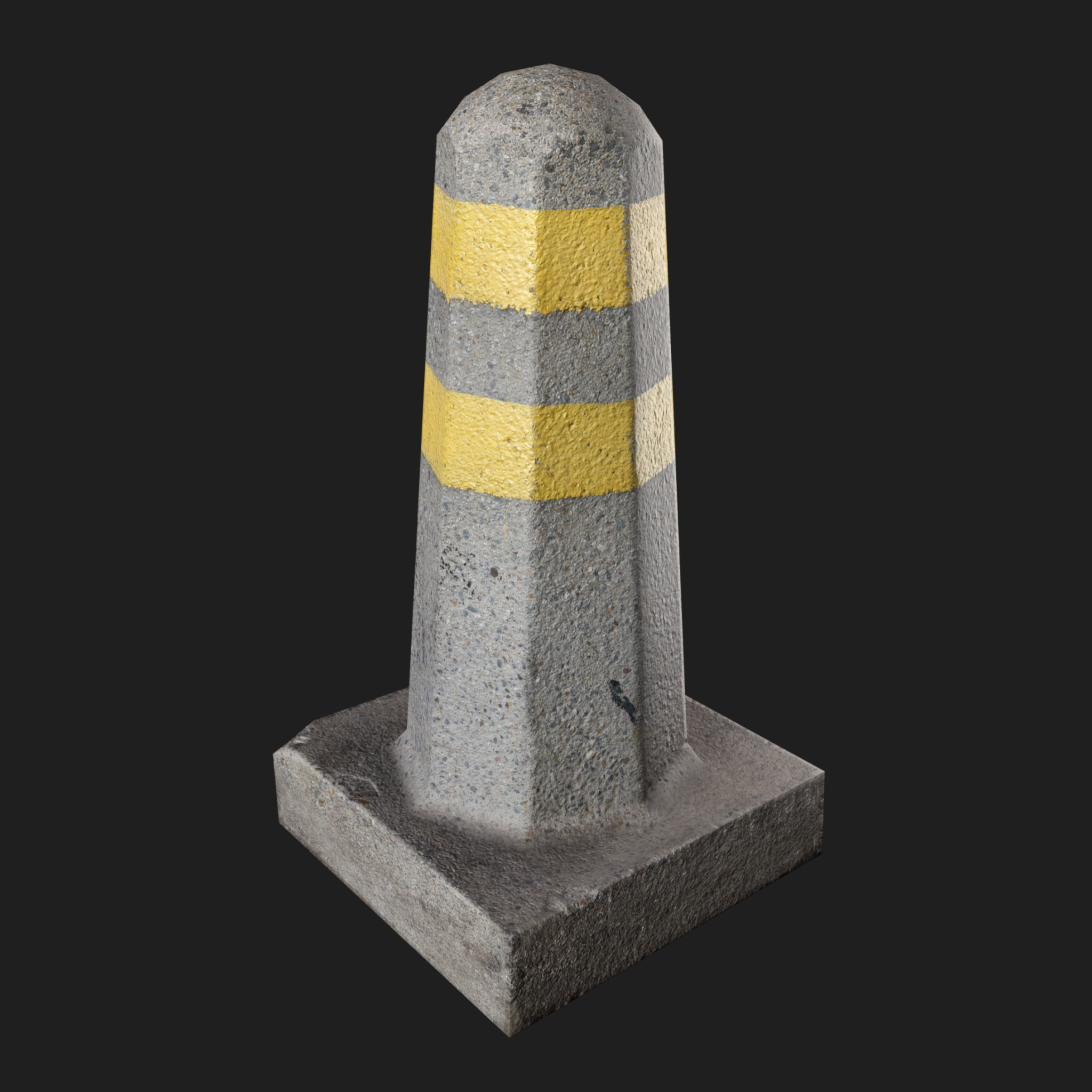 3D Column Concrete Barrier