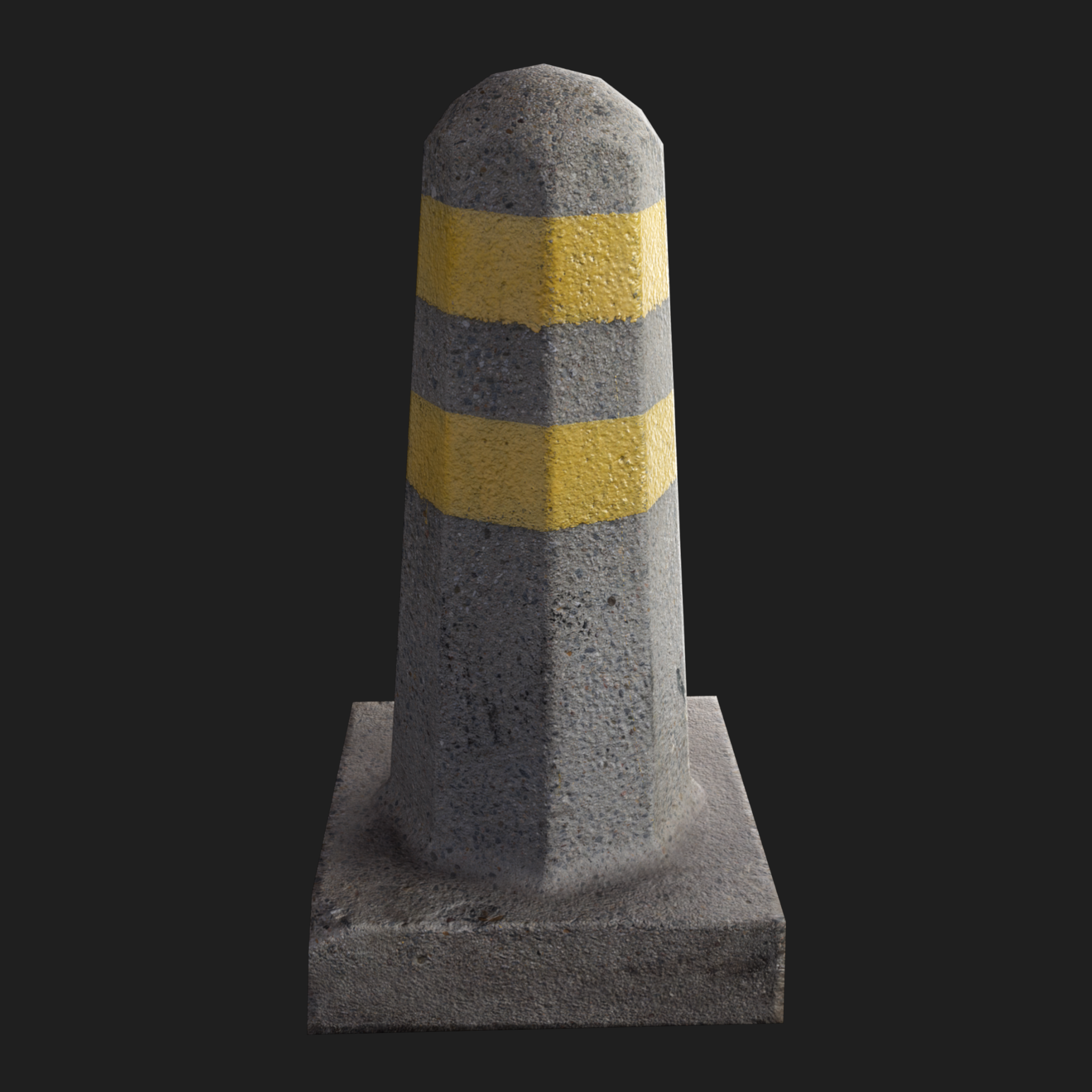 3D Column Concrete Barrier