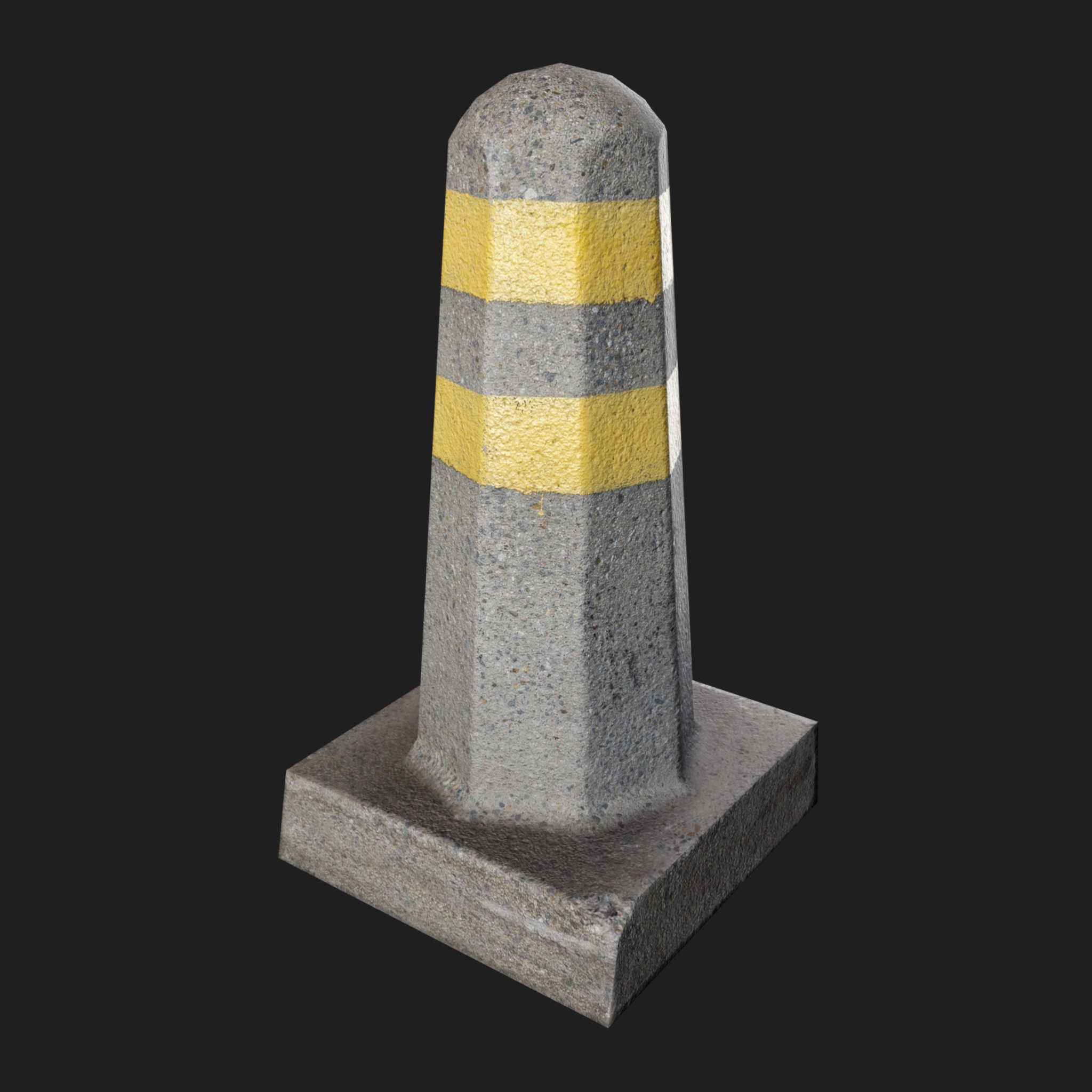 3D Column Concrete Barrier