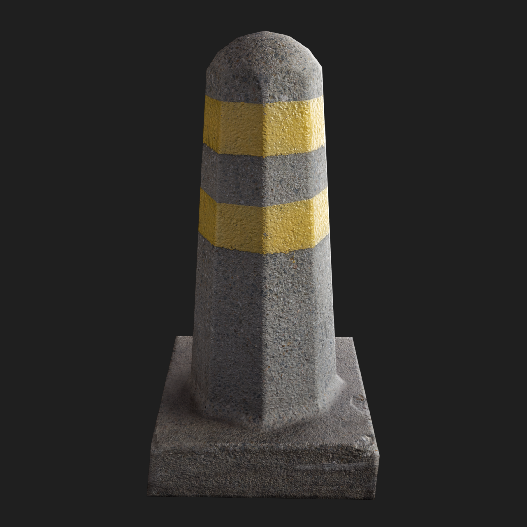3D Column Concrete Barrier