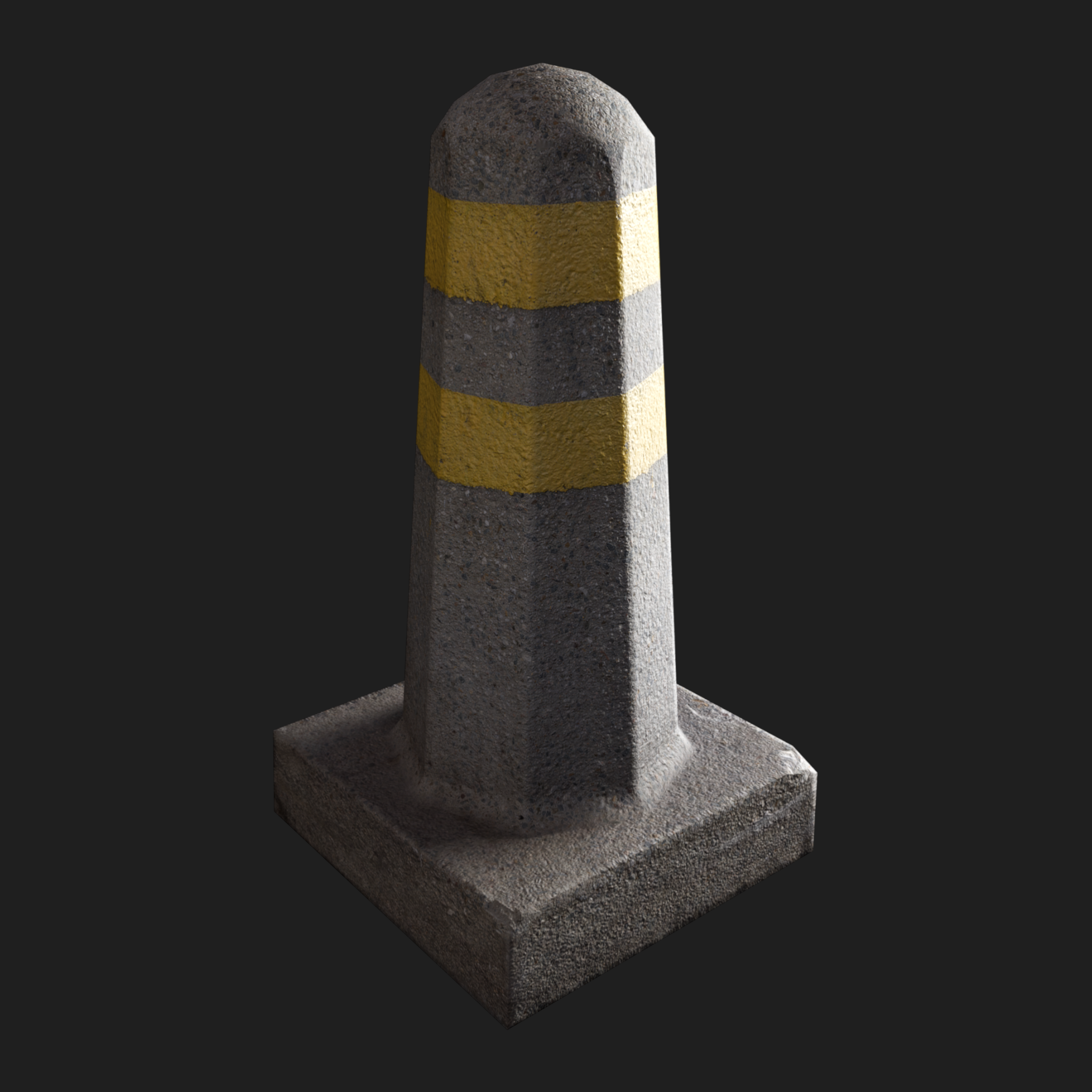 3D Column Concrete Barrier