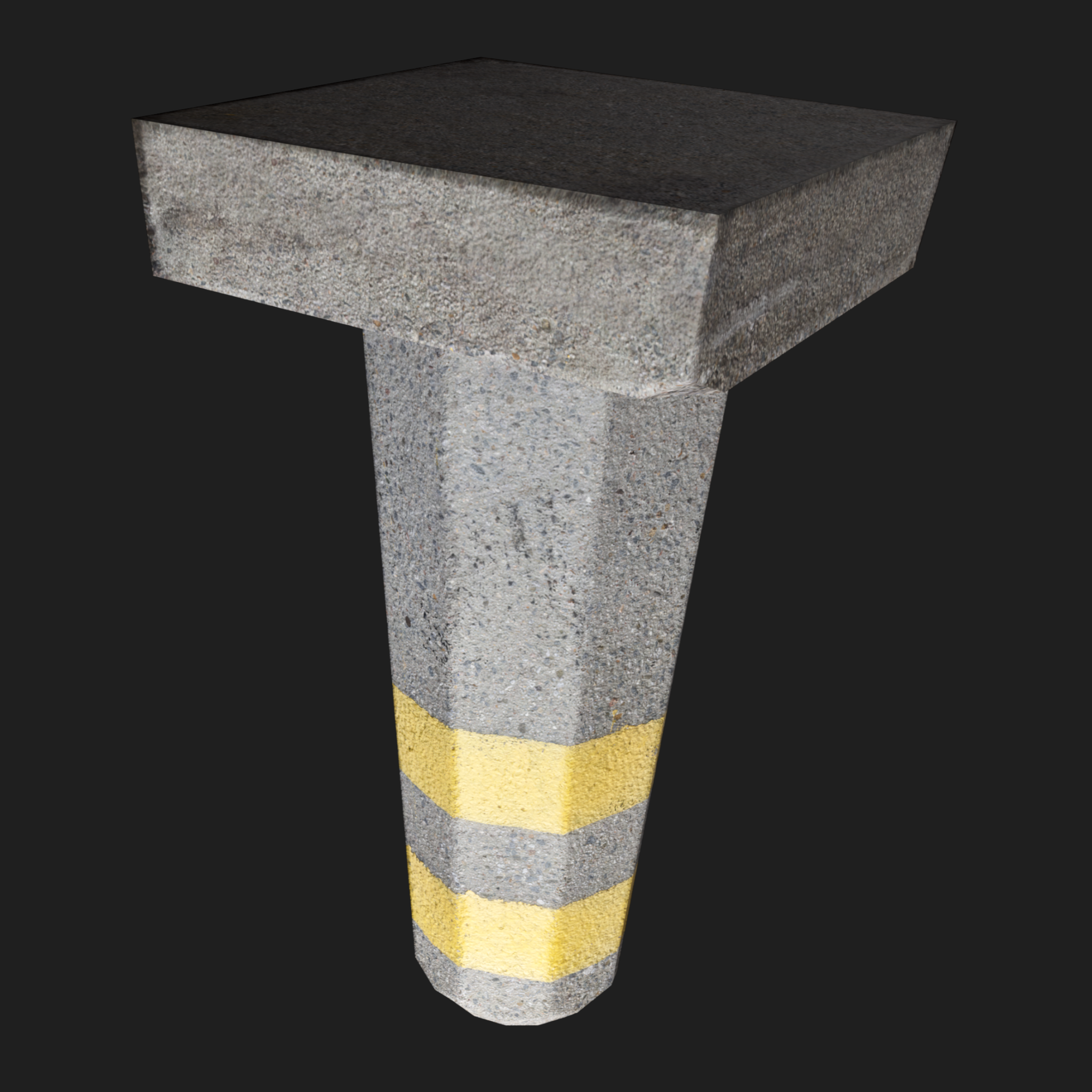 3D Column Concrete Barrier