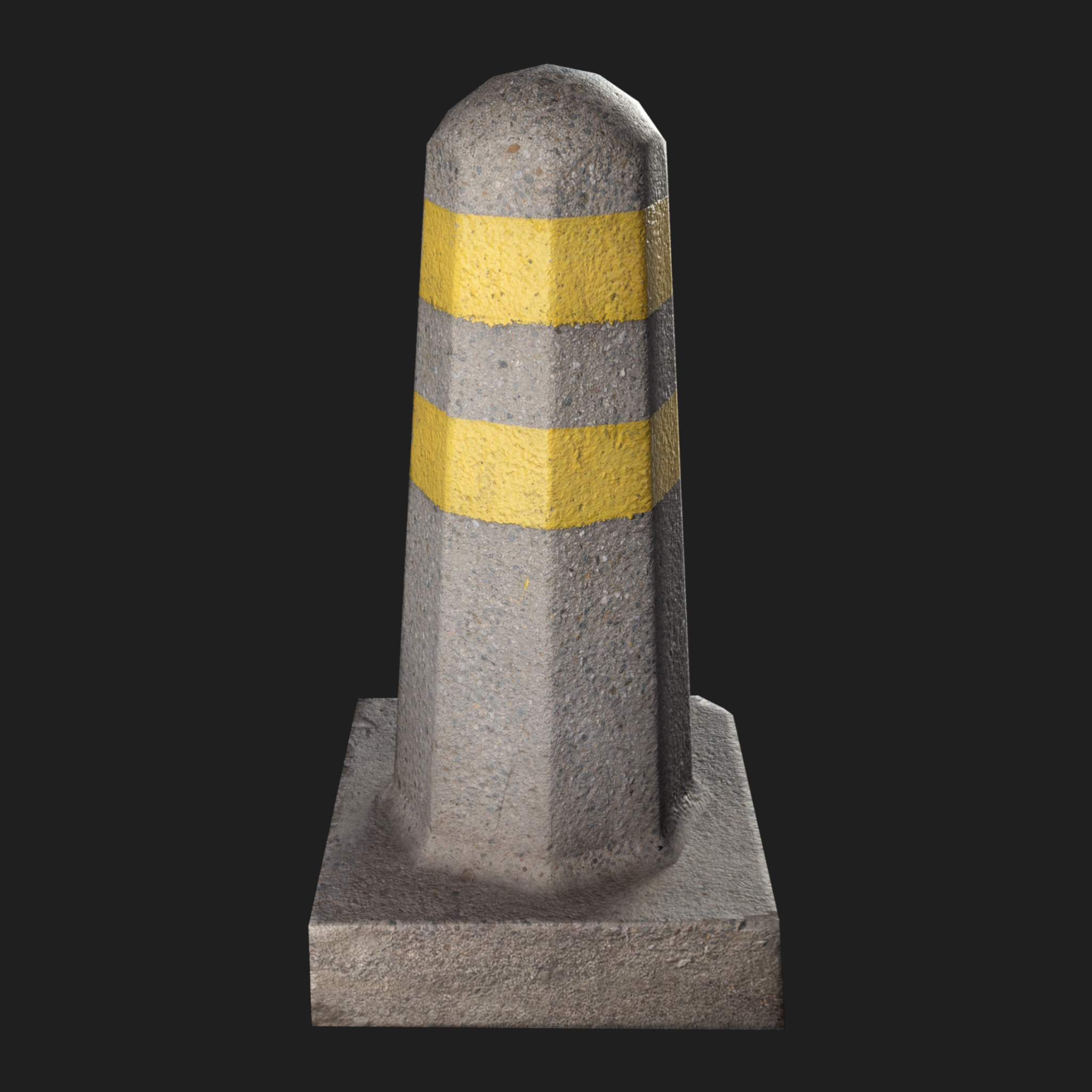 3D Column Concrete Barrier