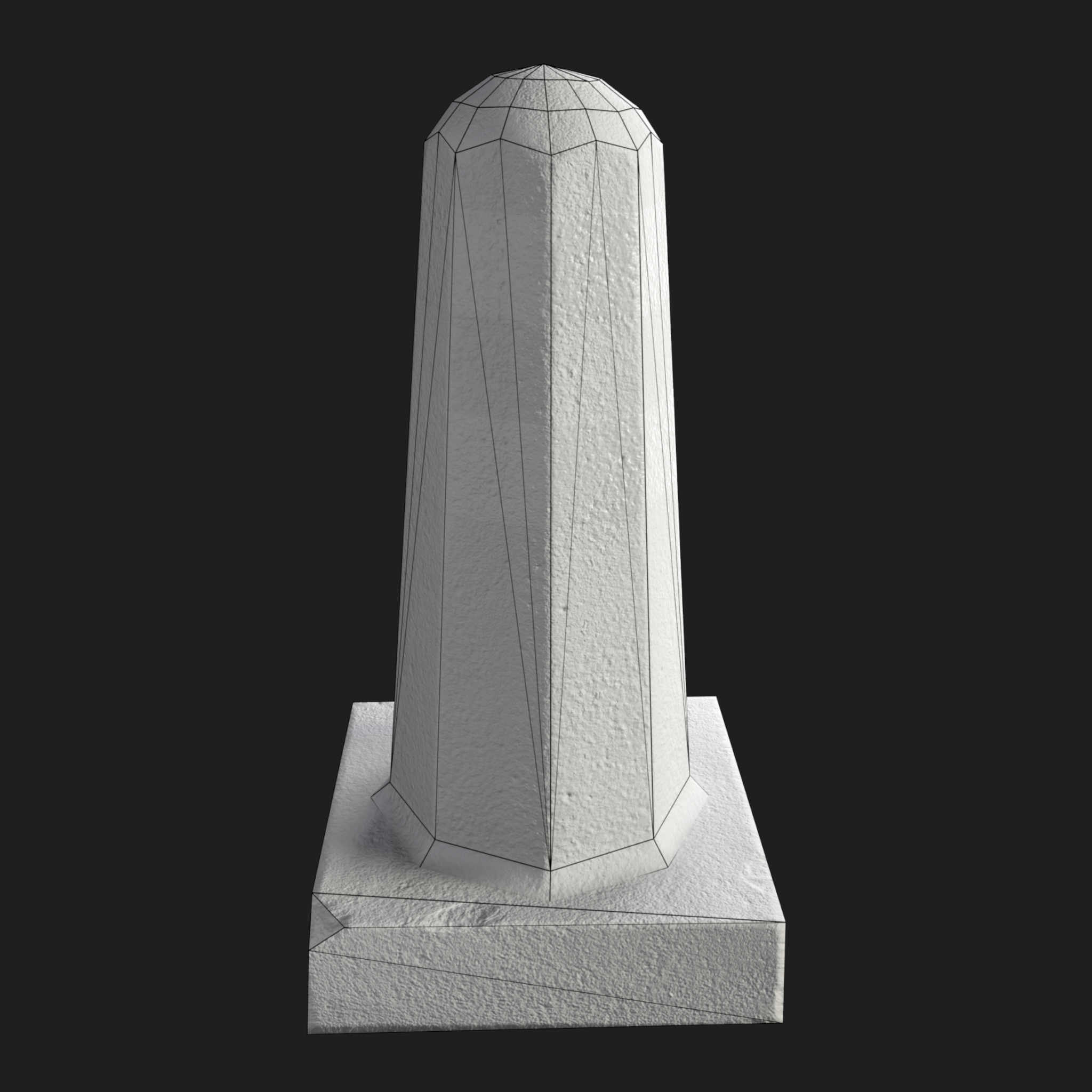 3D Column Concrete Barrier