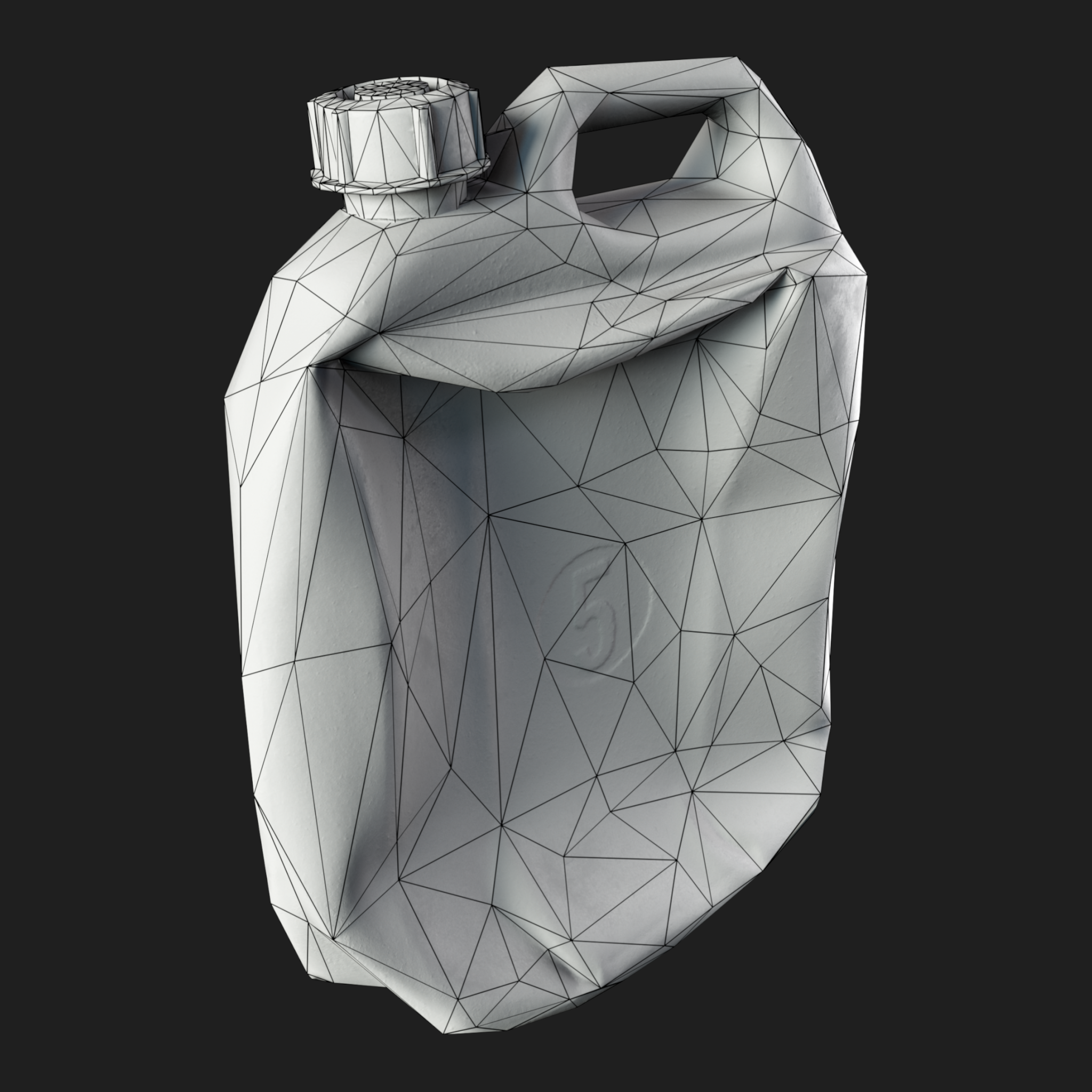 3D Gallon Bottle Rumpled