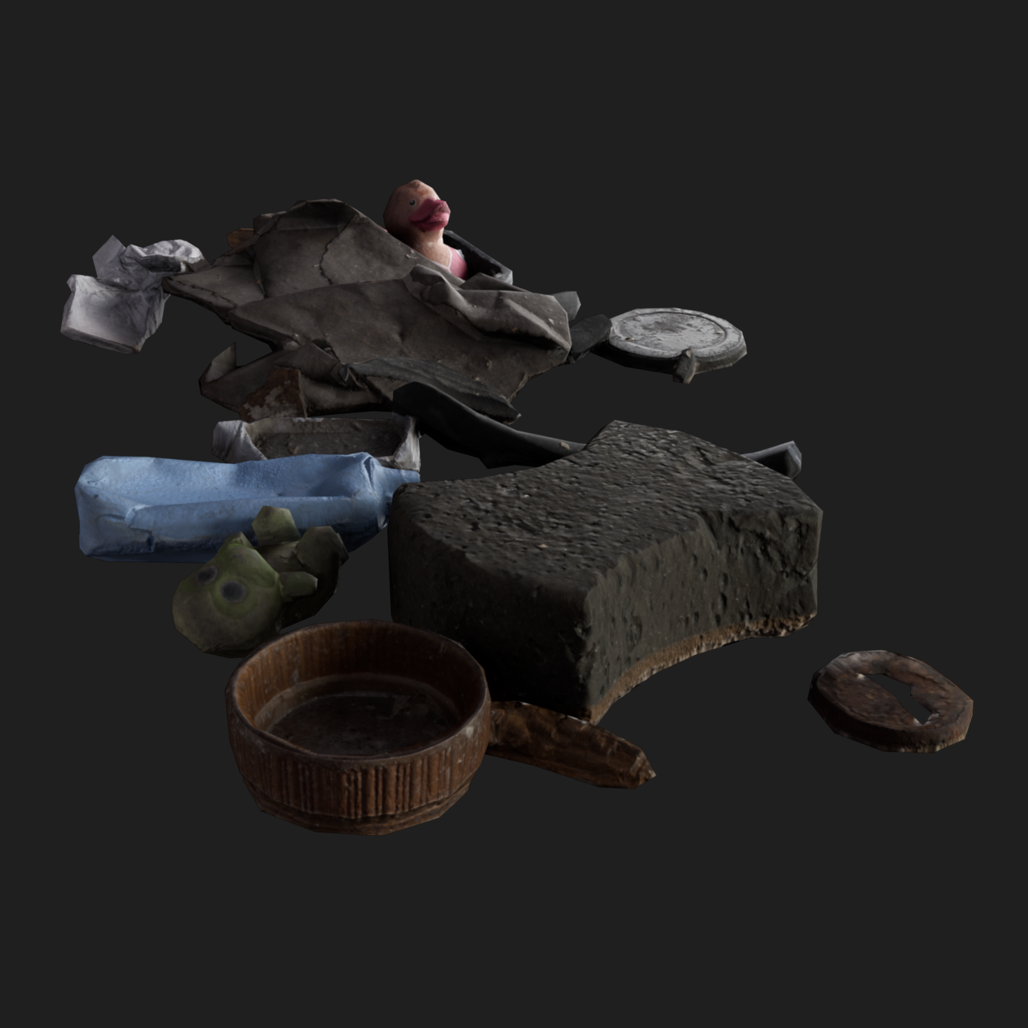 3D Rubbish Floor Mix1