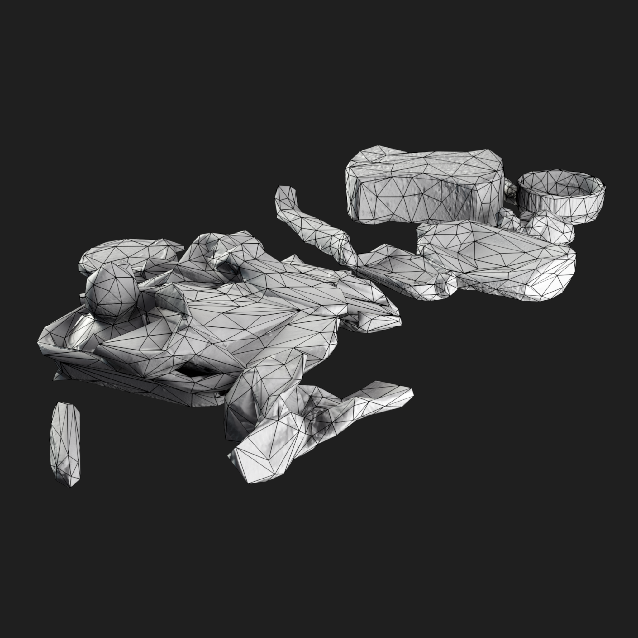 3D Rubbish Floor Mix1 wireframe