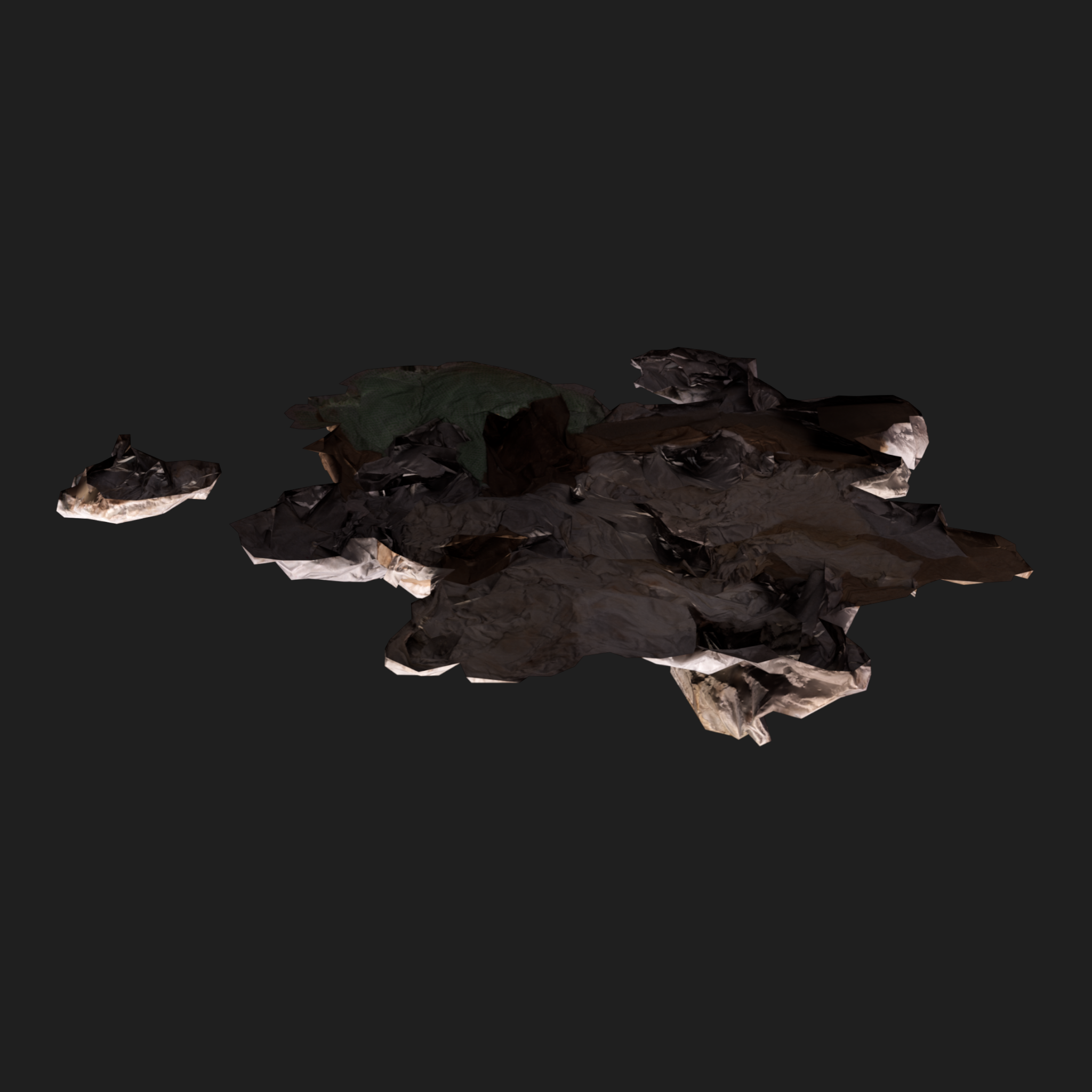 3D Wet Paper Cardboard Pile