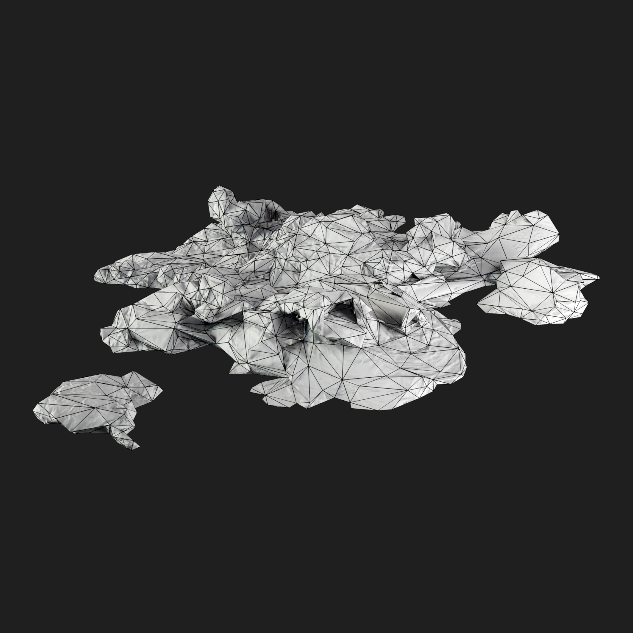 3D Wet Paper Cardboard Pile