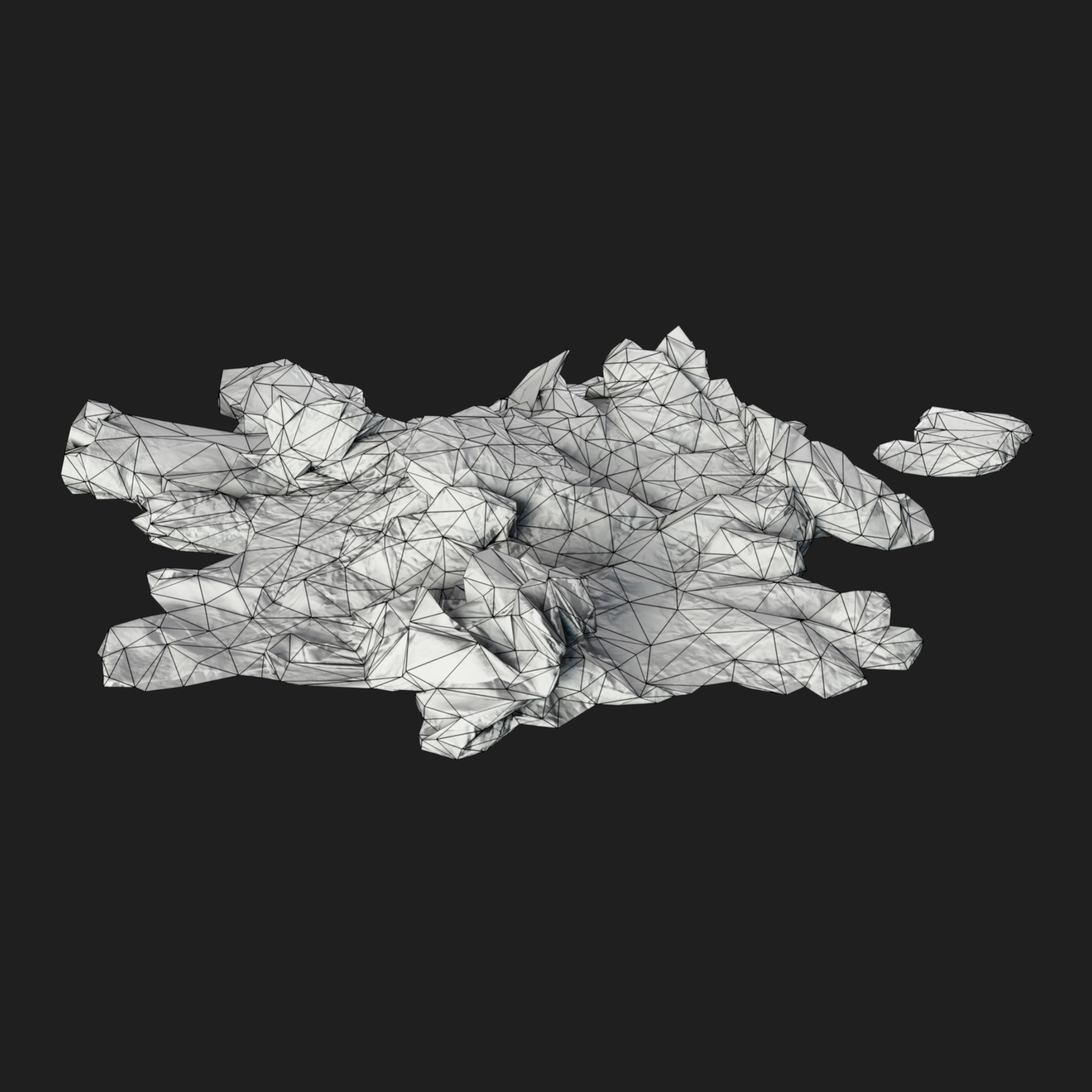 3D Wet Paper Cardboard Pile