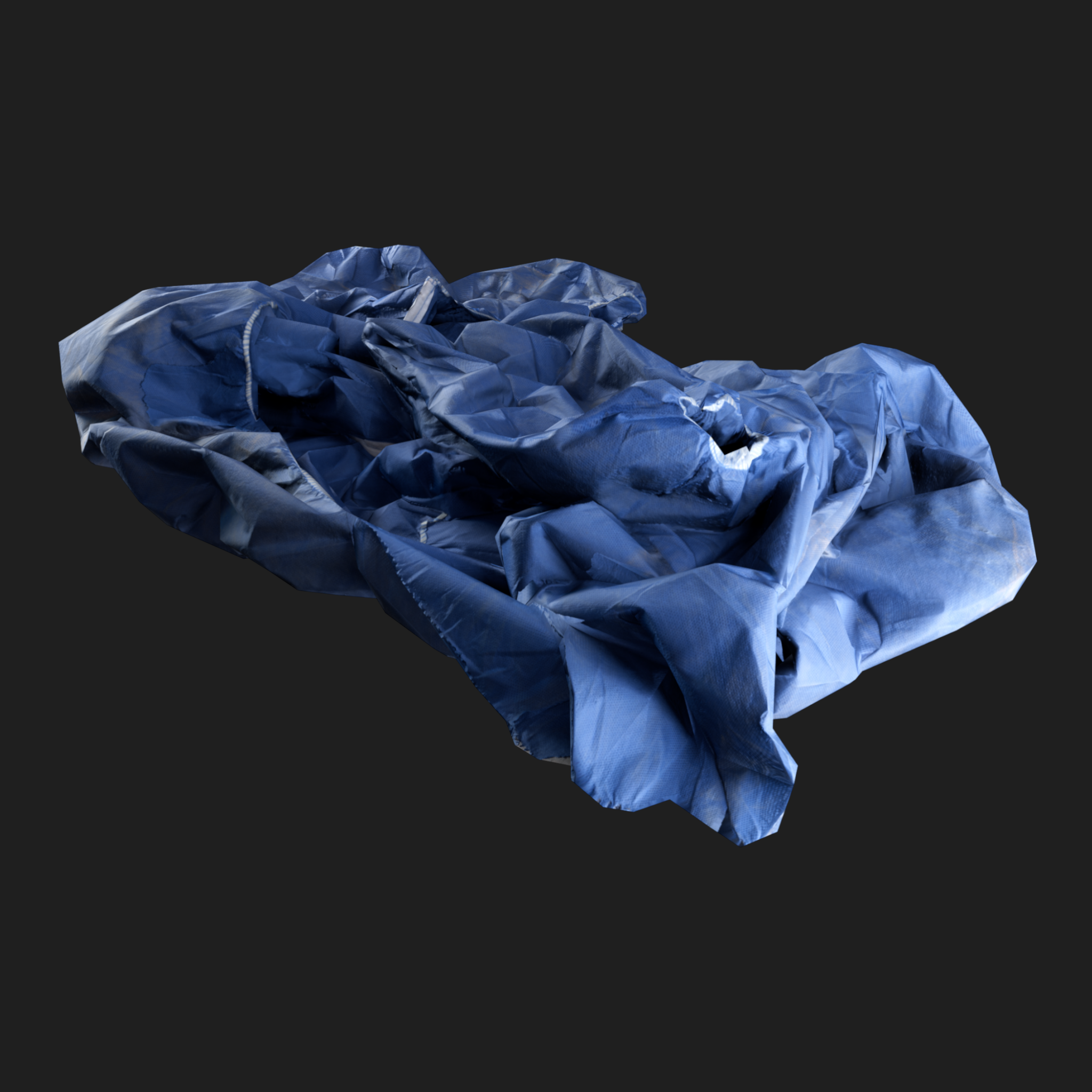 3D Blue Wrinkled Medical Protective Suite