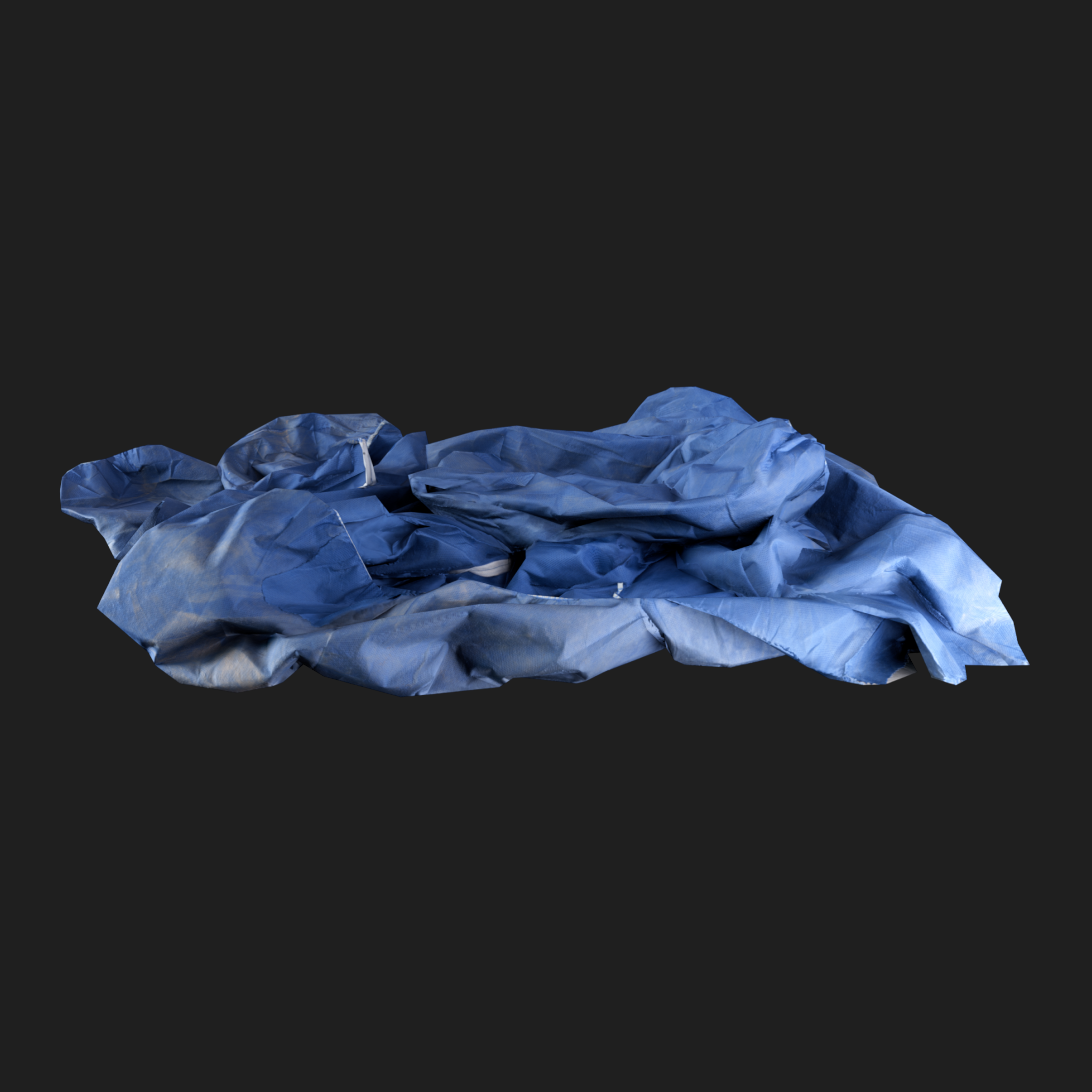 3D Blue Wrinkled Medical Protective Suite