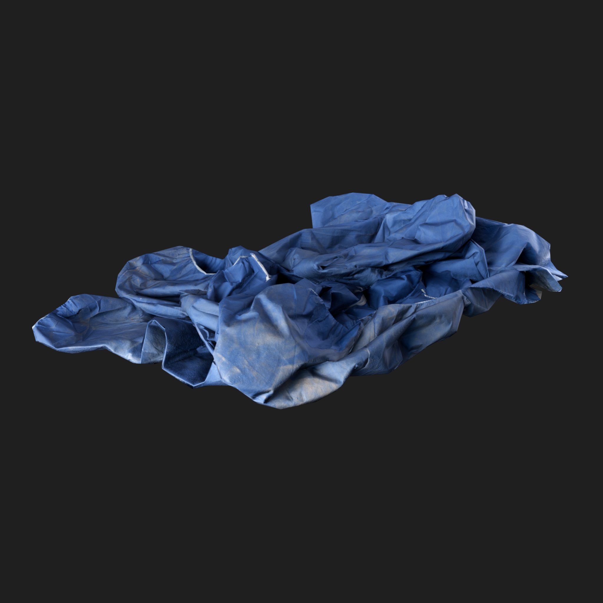 3D Blue Wrinkled Medical Protective Suite