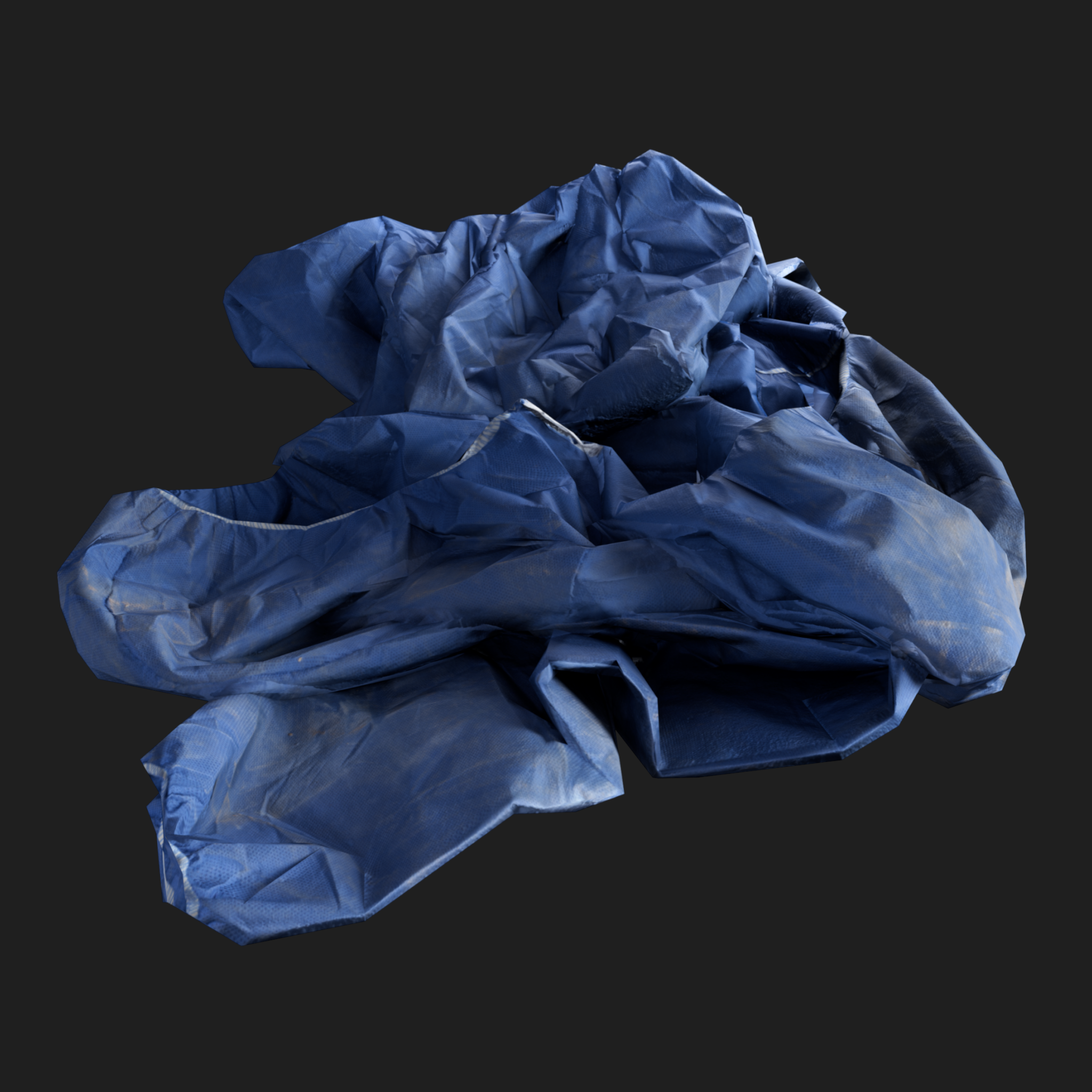 3D Blue Wrinkled Medical Protective Suite
