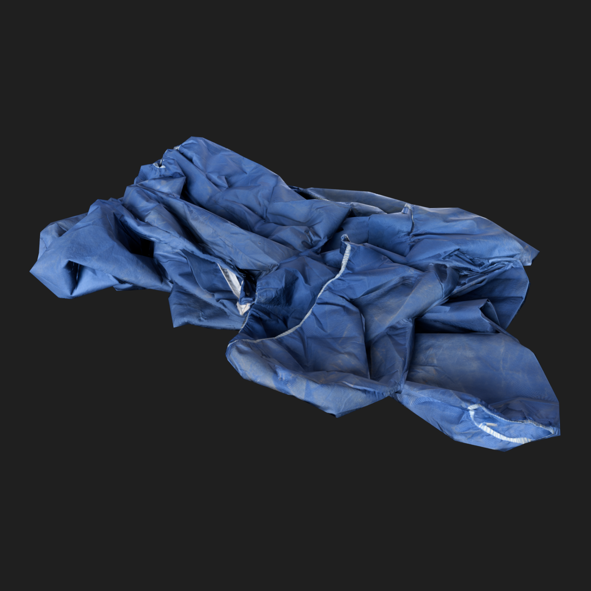 3D Blue Wrinkled Medical Protective Suite