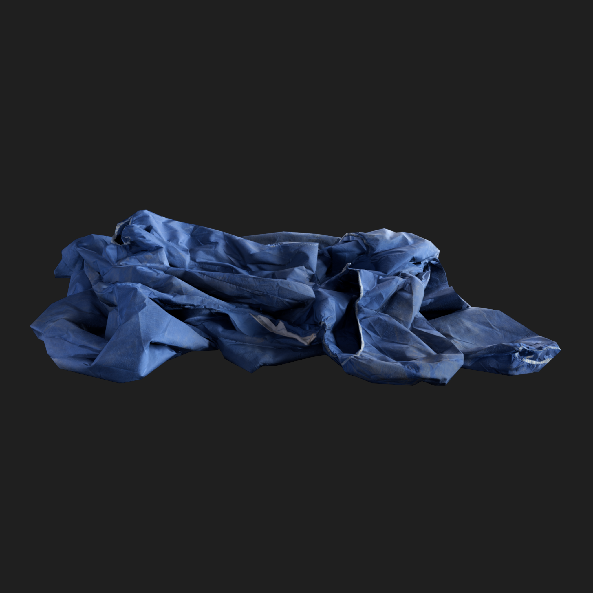 3D Blue Wrinkled Medical Protective Suite