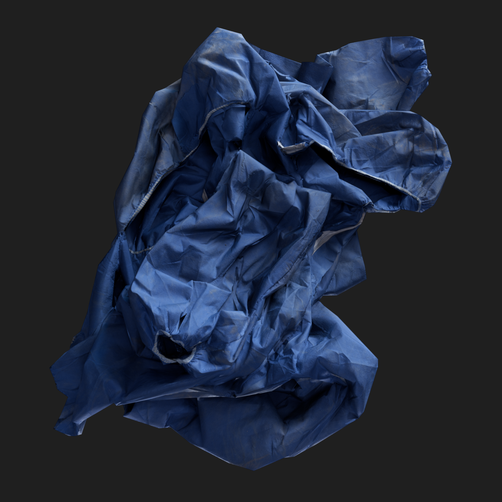 3D Blue Wrinkled Medical Protective Suite