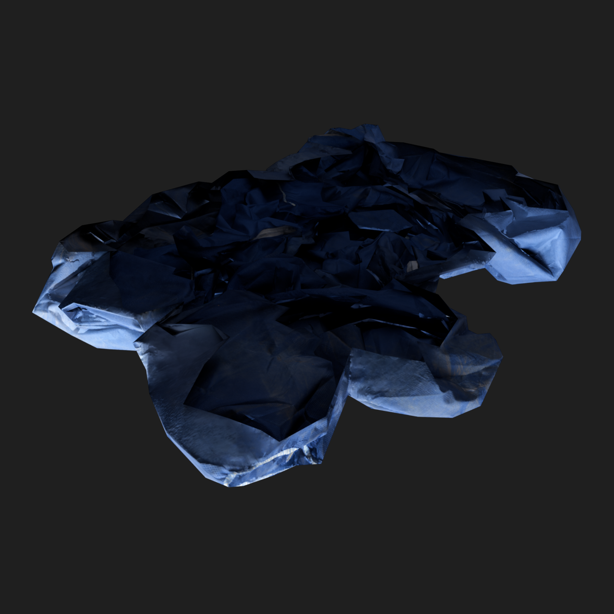 3D Blue Wrinkled Medical Protective Suite