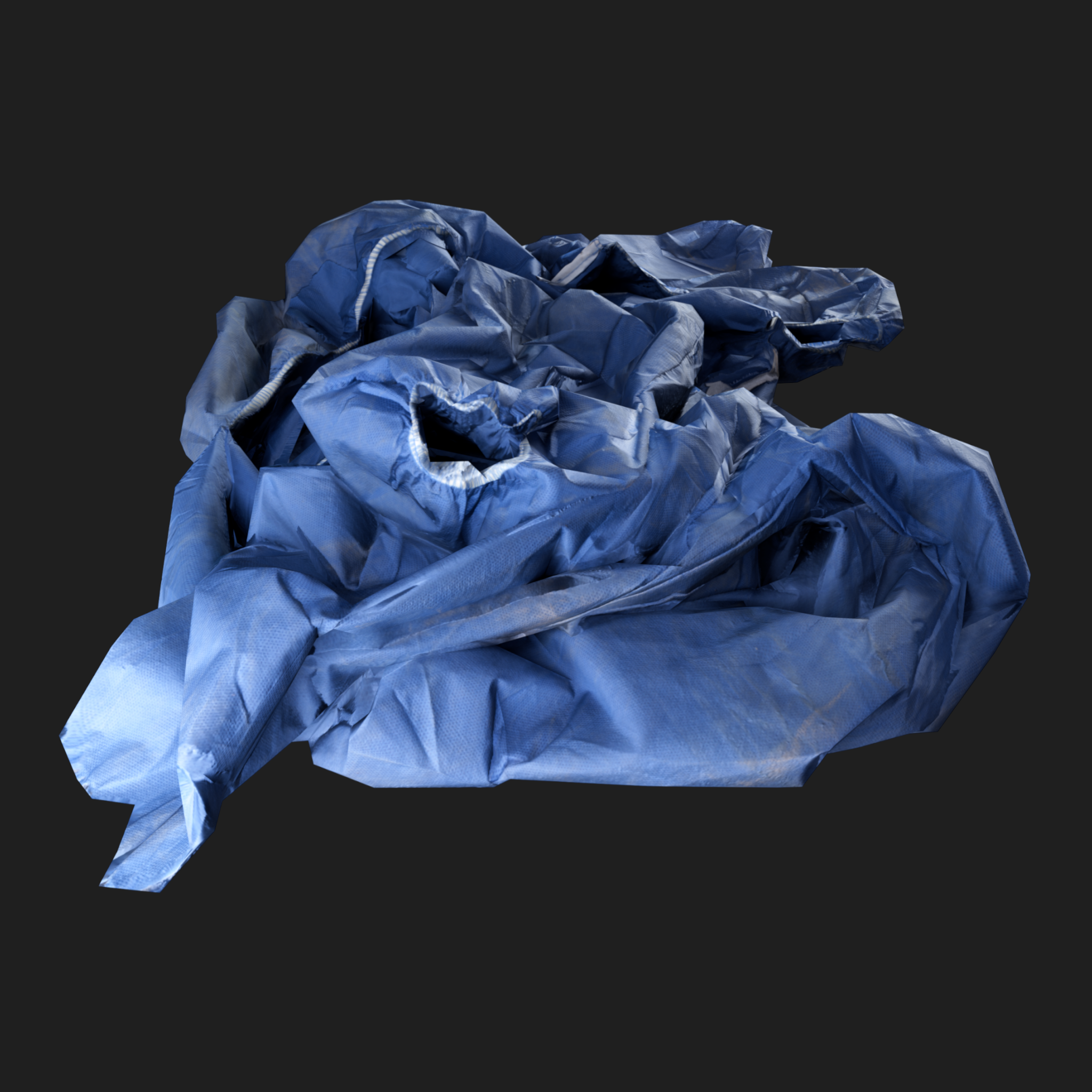 3D Blue Wrinkled Medical Protective Suite