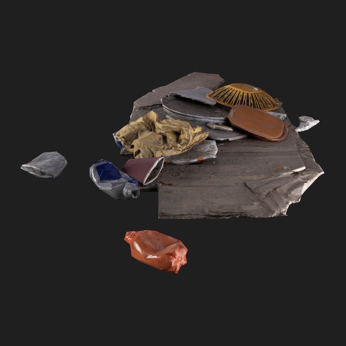3D Rubbish Floor Mix2