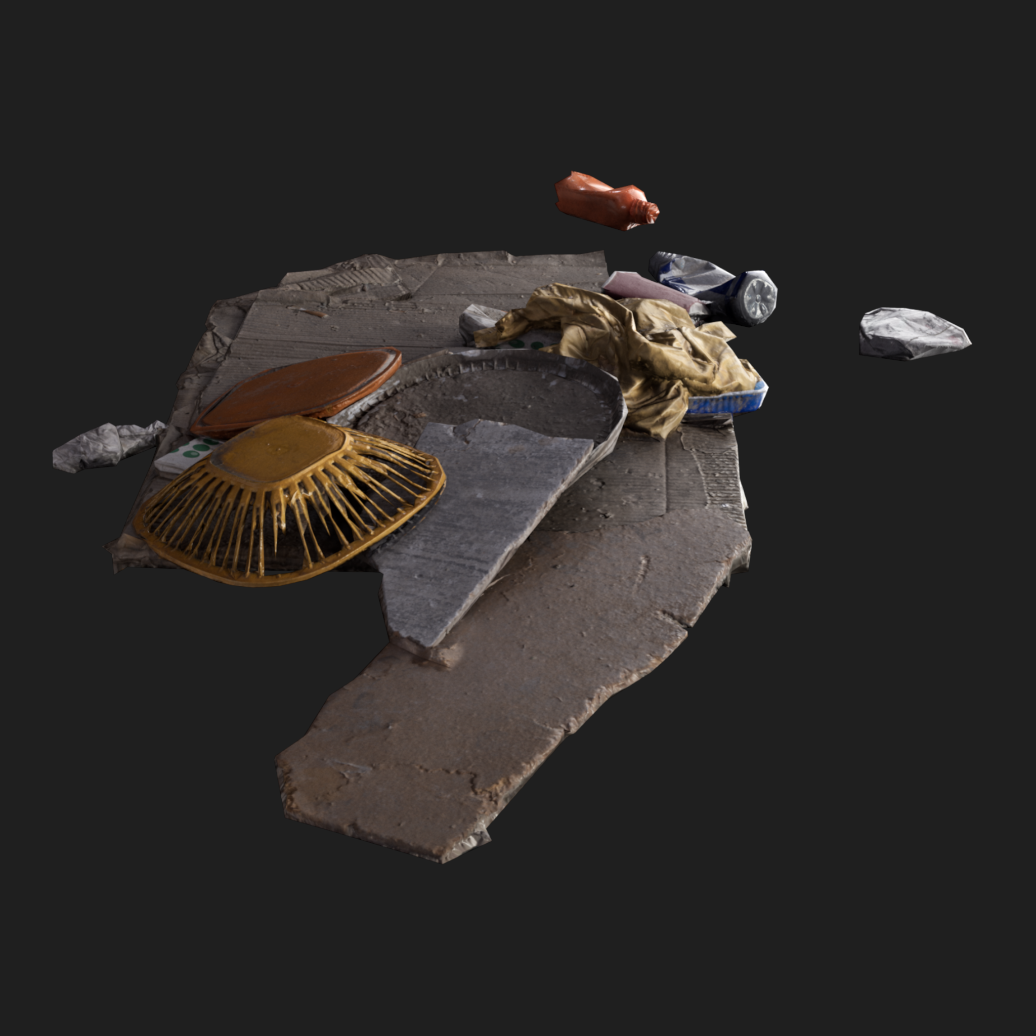 3D Rubbish Floor Mix2