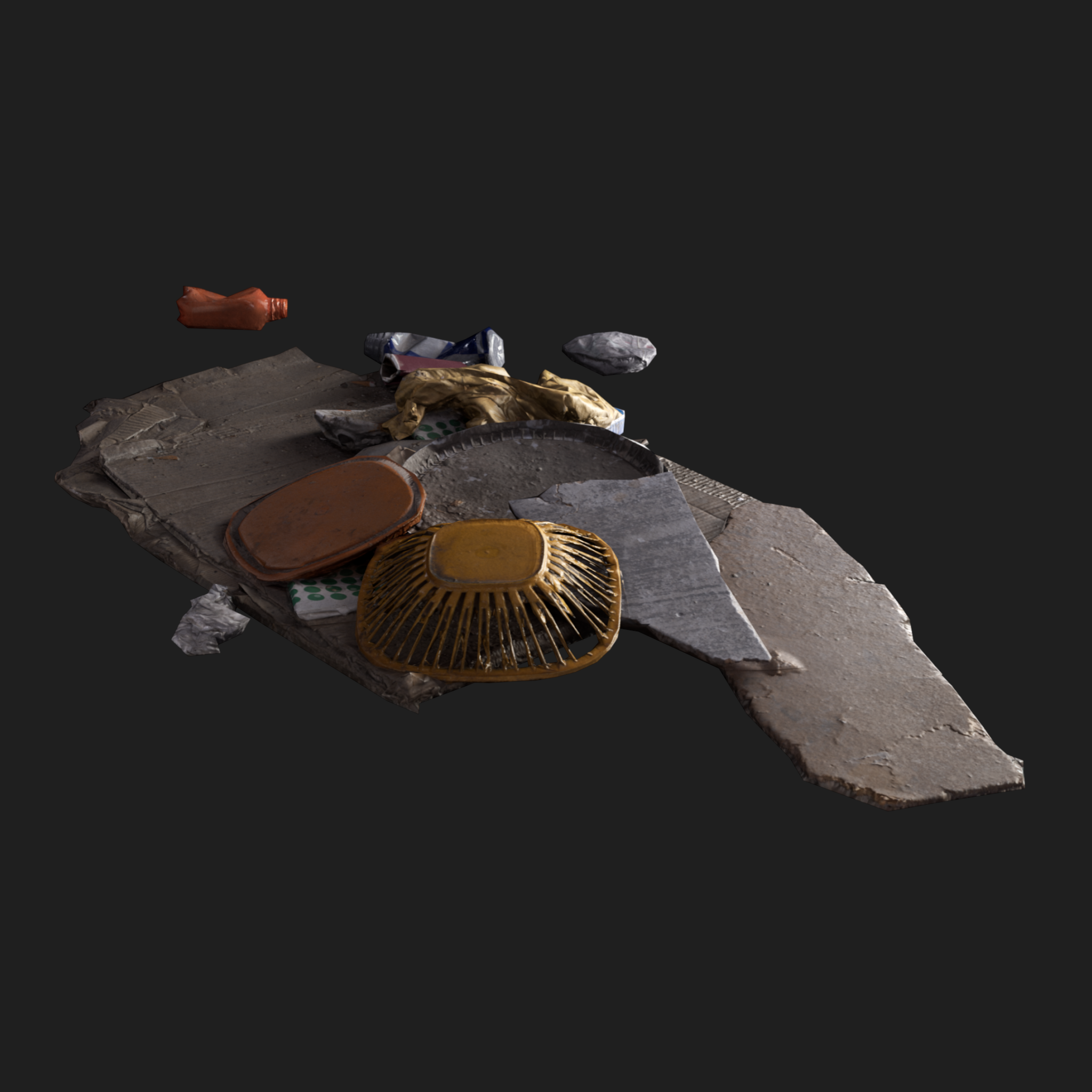3D Rubbish Floor Mix2