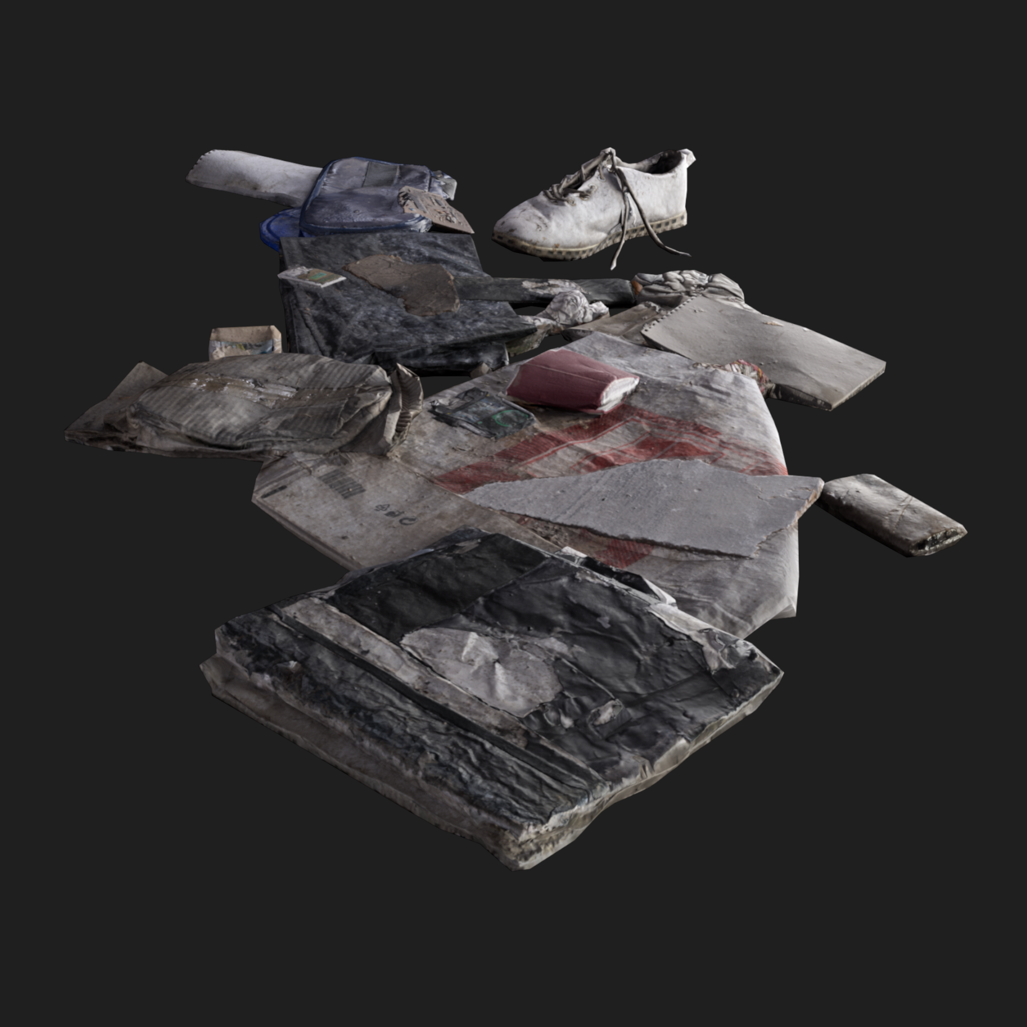 3D Rubbish Floor Mix3