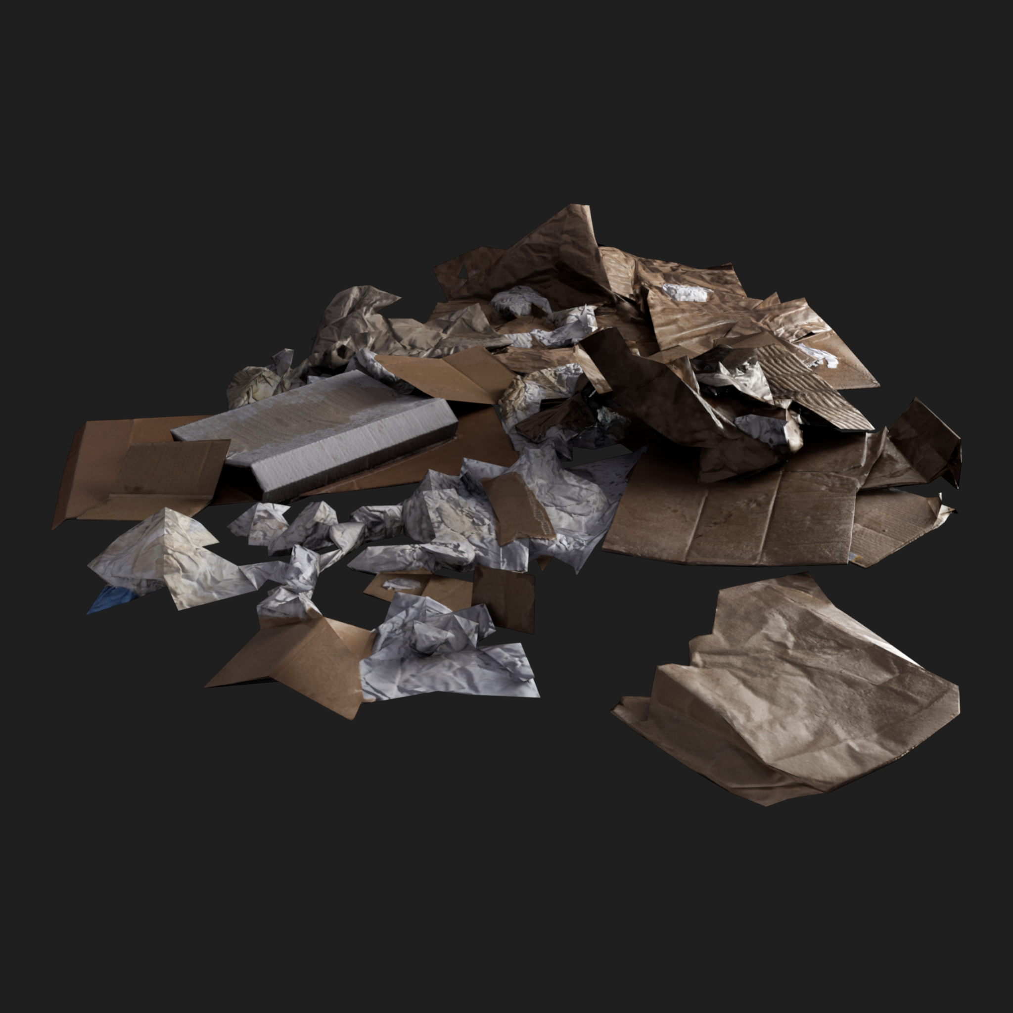 3D Cardboard Pile