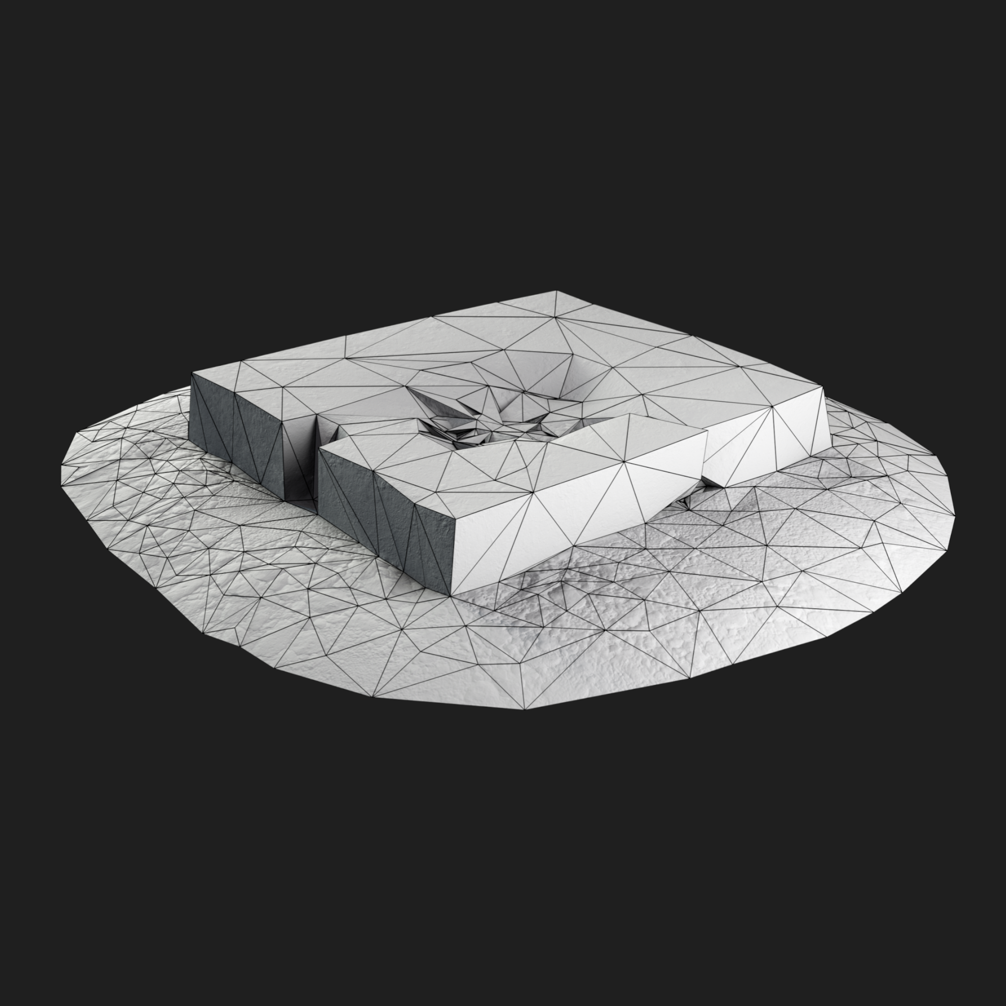 3D Concrete Slab wireframe