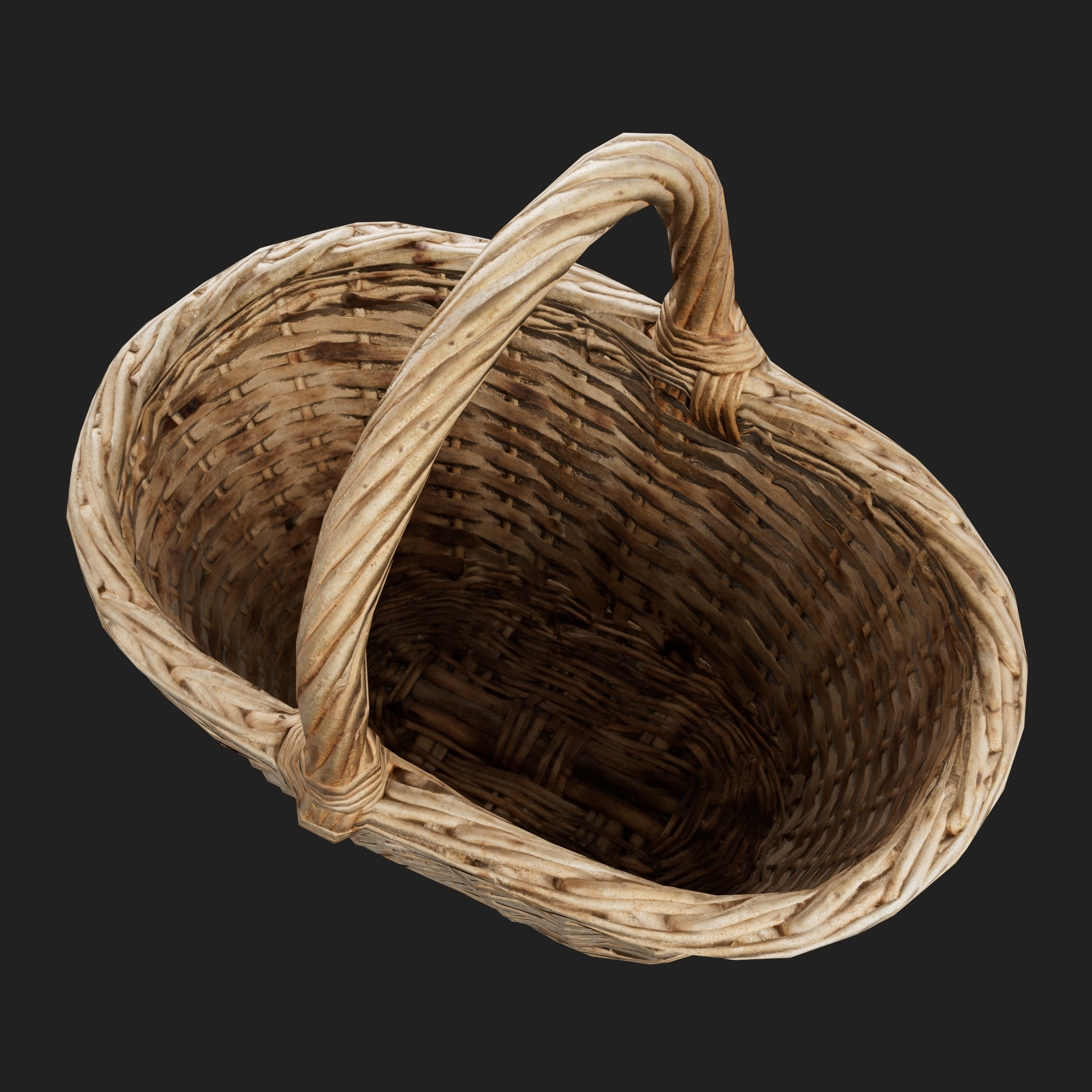 3D Small Wicker Basket