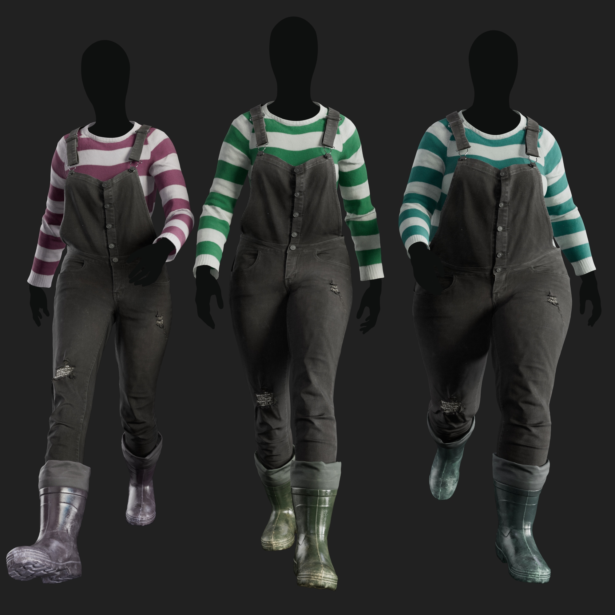 3D Dungarees & Sweater
