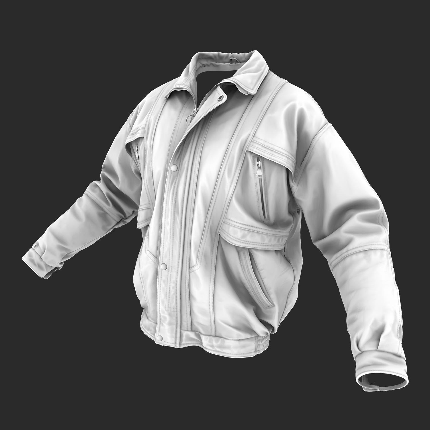 3D model Leather Snap Closure AO