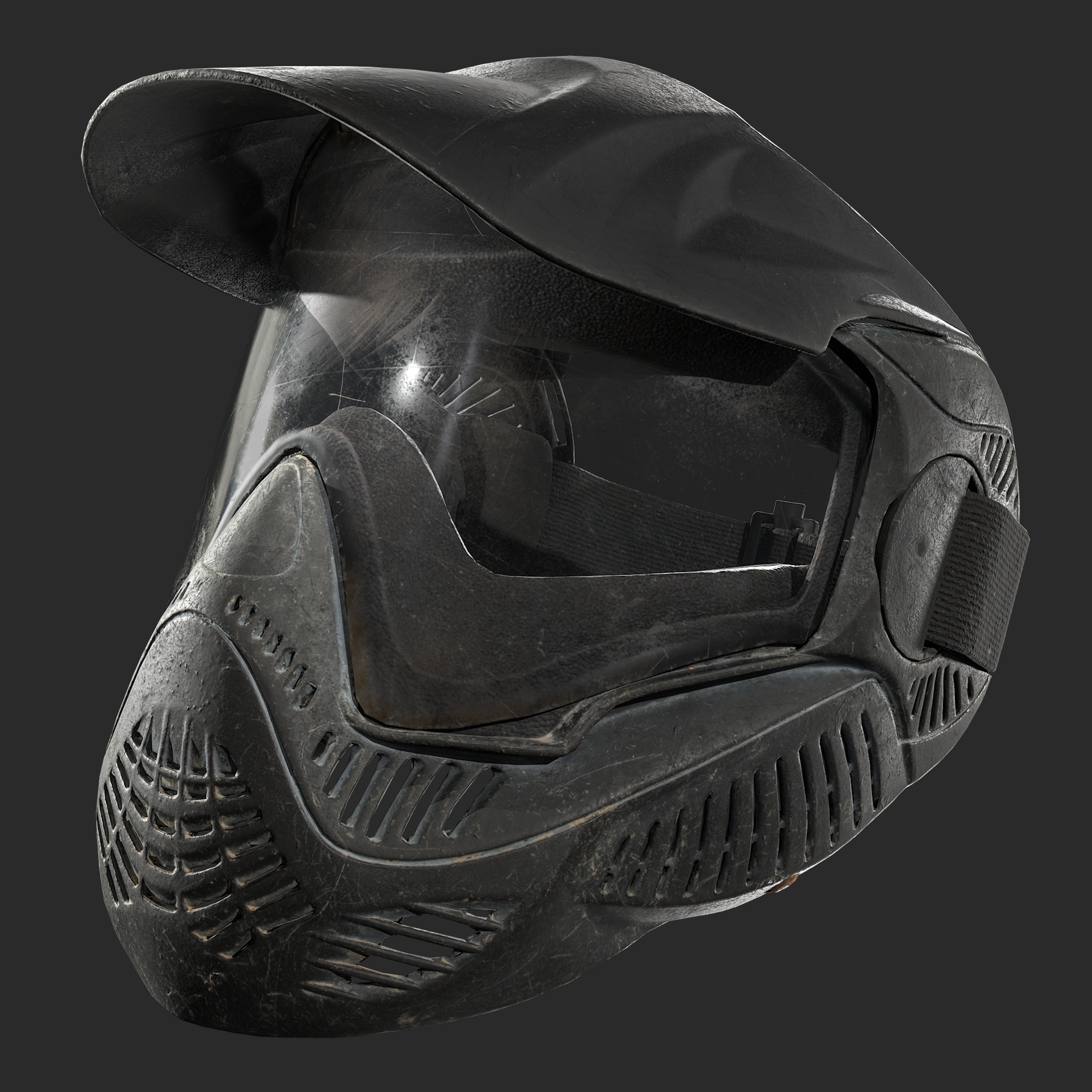The high-quality 3D Model of Airsoft Helmet