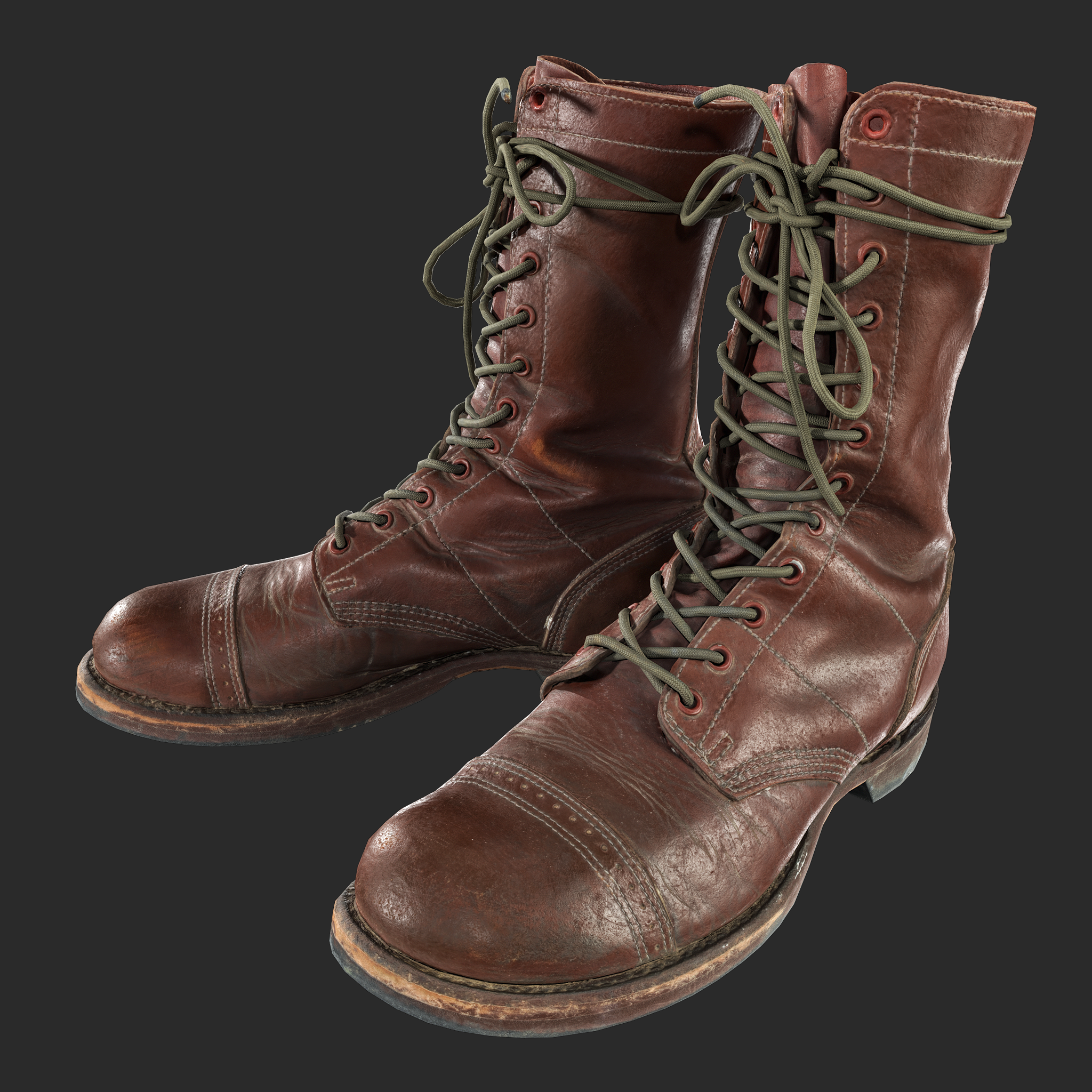 Corcoran US Paratrooper Jump Boots 3D Model | VR4D Corcoran US Paratrooper Jump Boots 3D Model | VR4D