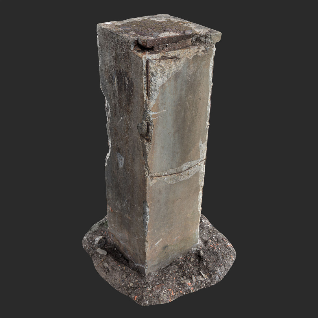 Concrete Post 3D Model for game development, cinematic VFX, VR/AR, and archiviz | FBX