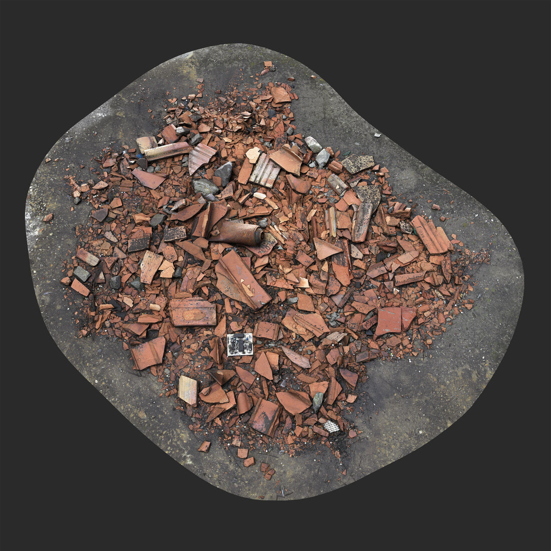 3D Pile of Roof Tile Debris