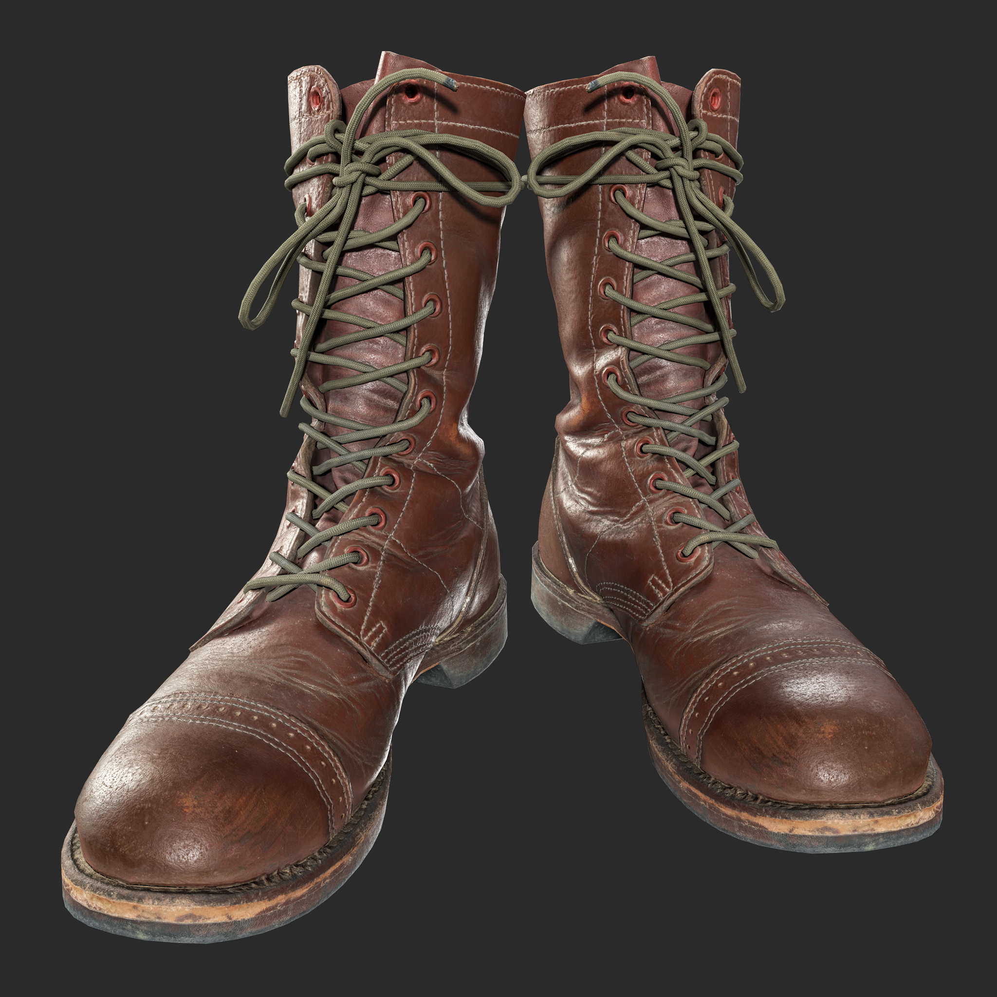 Realistic 3D model US Paratrooper Jump Boots