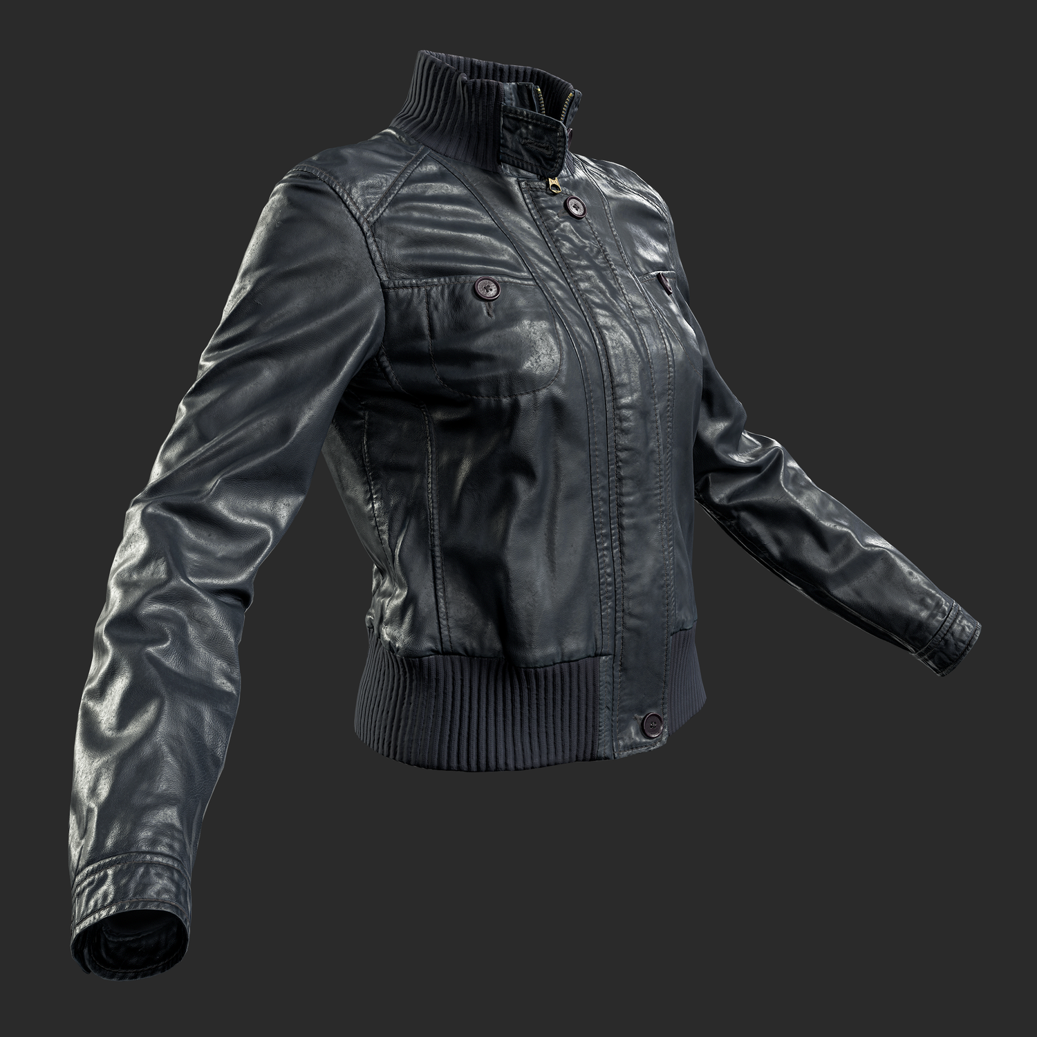 3D model of Leather Jacket crafted through Photogrammetry Scan
