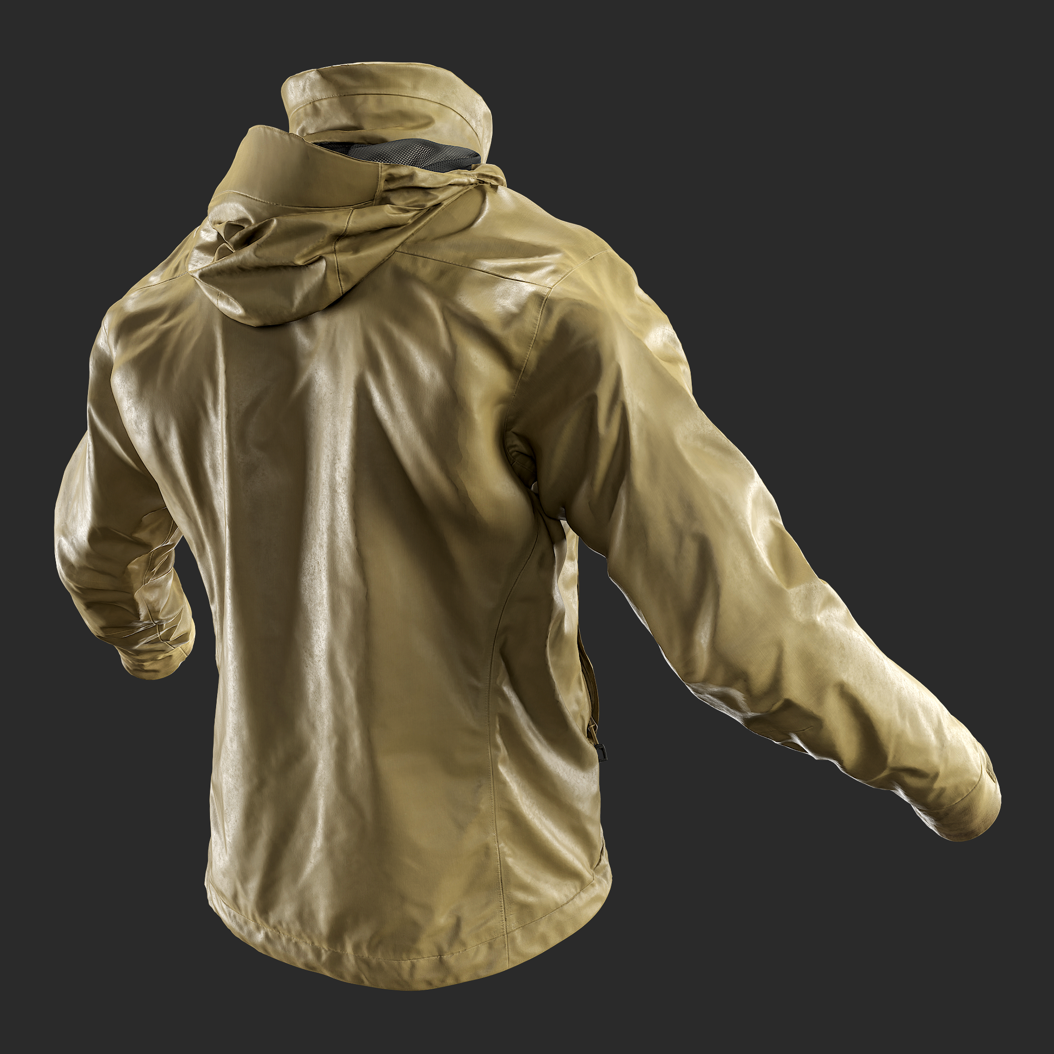 3D Model Windstopper Jacket back right