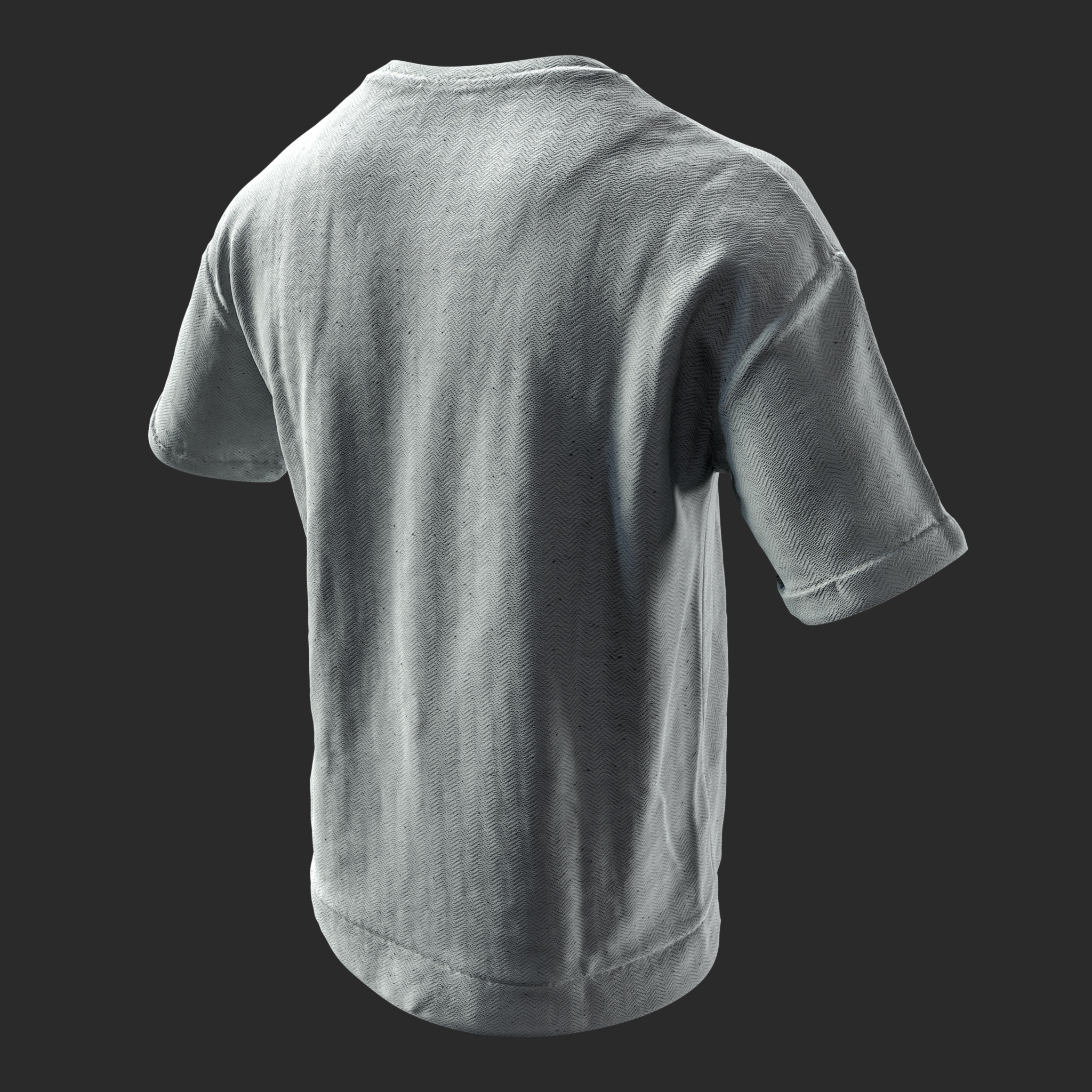 3D T-Shirt Herringbone back right